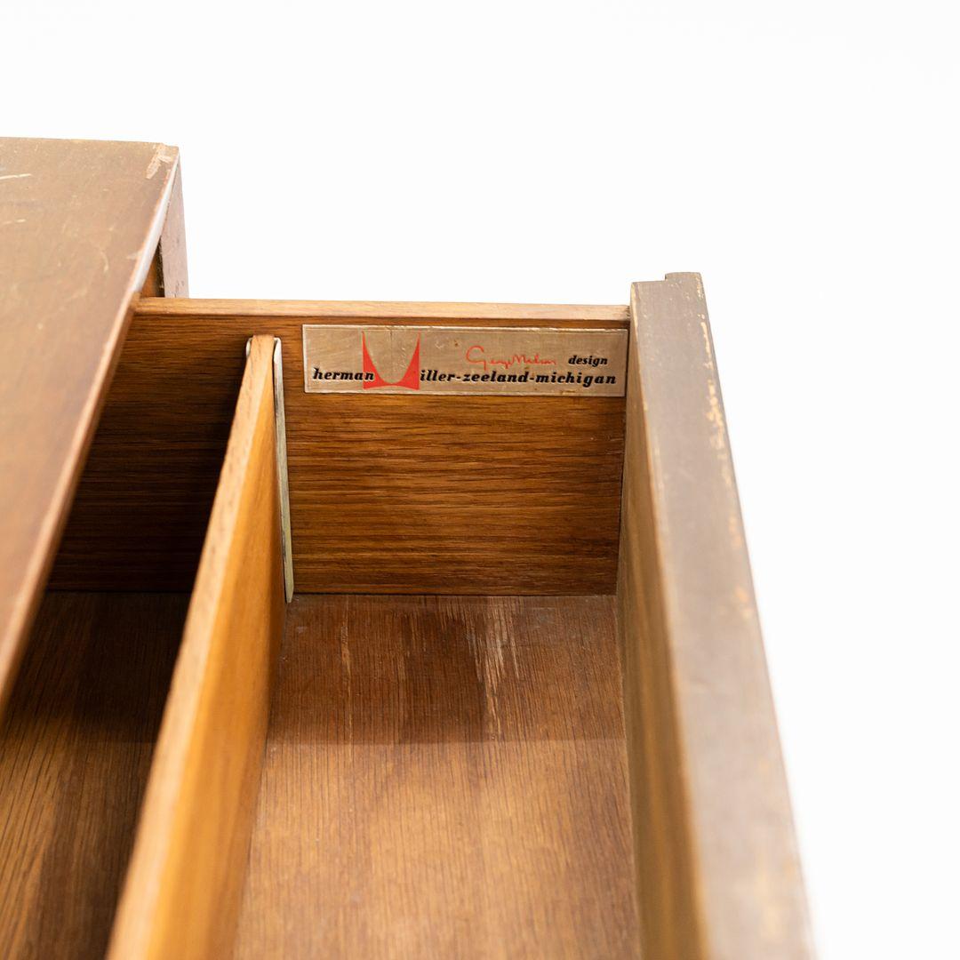1950s George Nelson for Herman Miller BCS Walnut Three Drawer Cabinet (no bench) For Sale 2