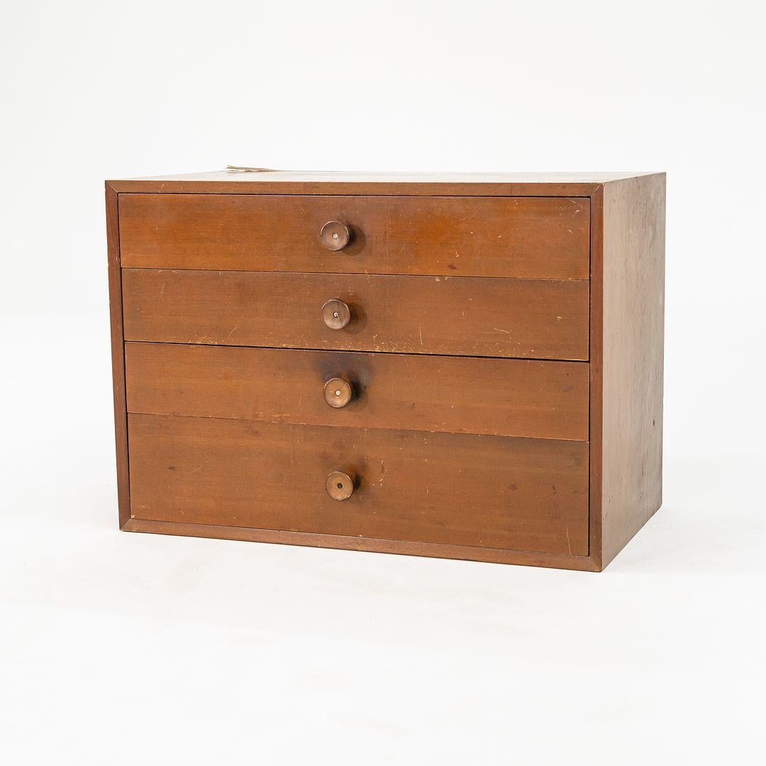 American 1950s George Nelson for Herman Miller BCS Walnut Three Drawer Cabinet (no bench) For Sale