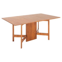 Table de salle à manger des années 1950 en noyer, George Nelson for Herman Miller Gate Leg.