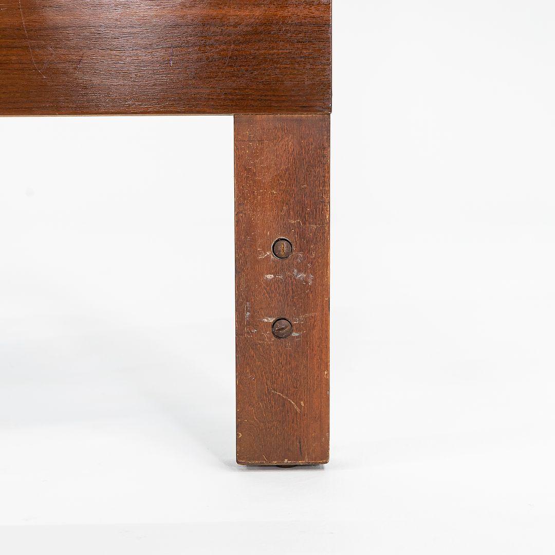 1950s George Nelson for Herman Miller Thin Edge Full Size Headboard in Walnut For Sale 4