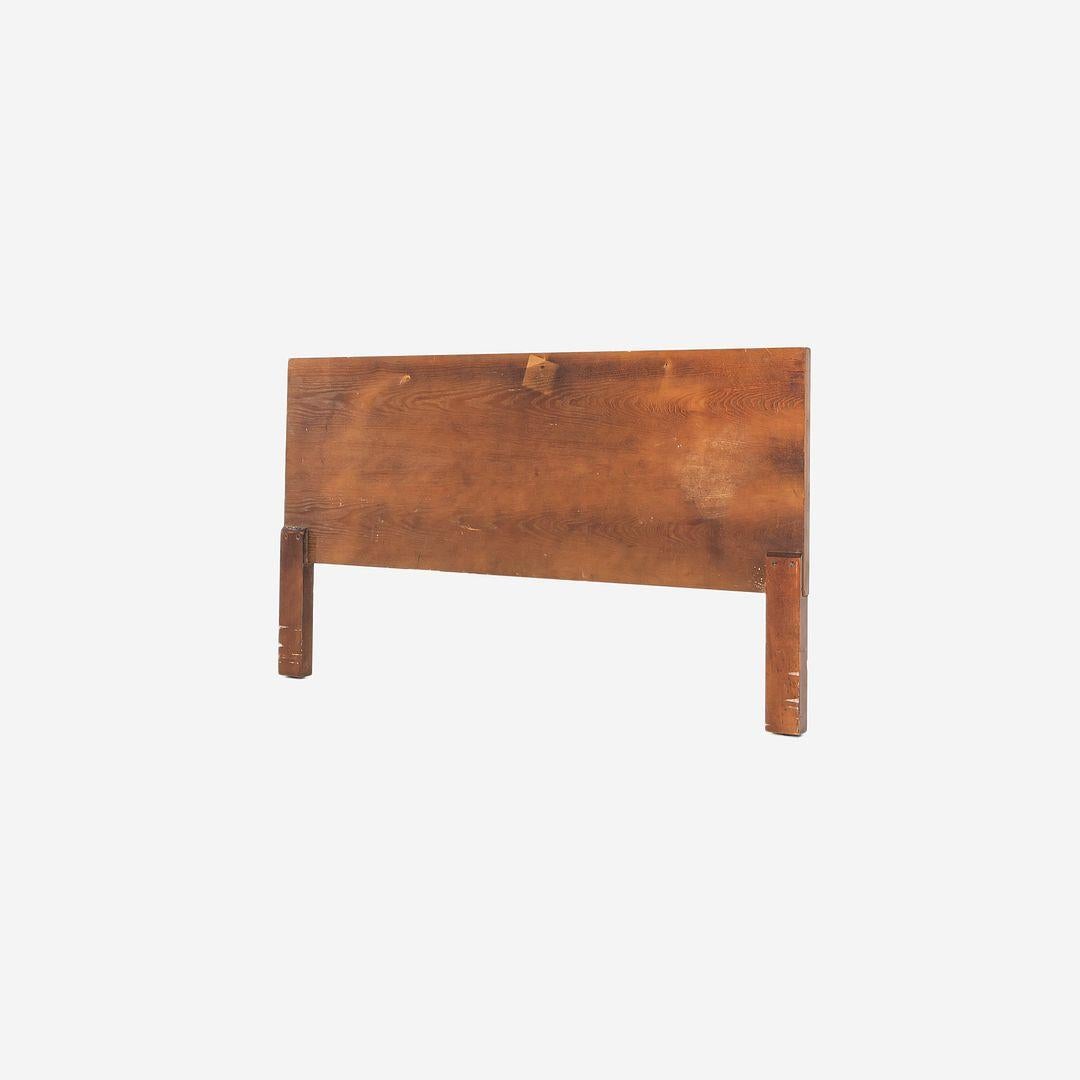 1950s George Nelson for Herman Miller Thin Edge Full Size Headboard in Walnut In Good Condition For Sale In Philadelphia, PA