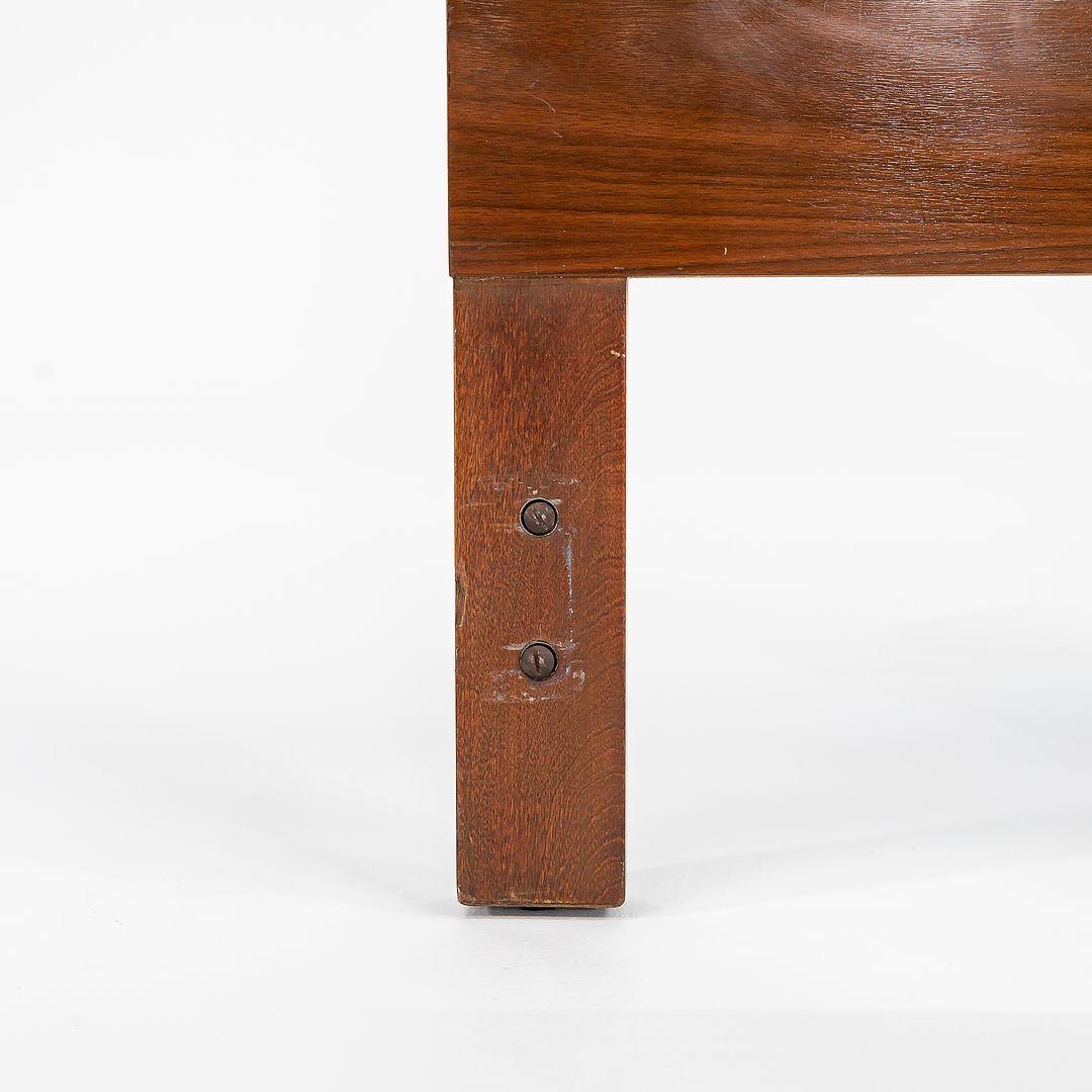 Steel 1950s George Nelson for Herman Miller Thin Edge Full Size Headboard in Walnut For Sale