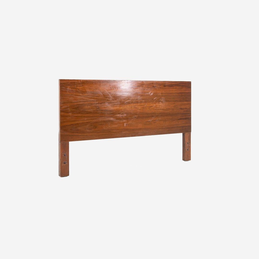 1950s George Nelson for Herman Miller Thin Edge Full Size Headboard in Walnut For Sale 1