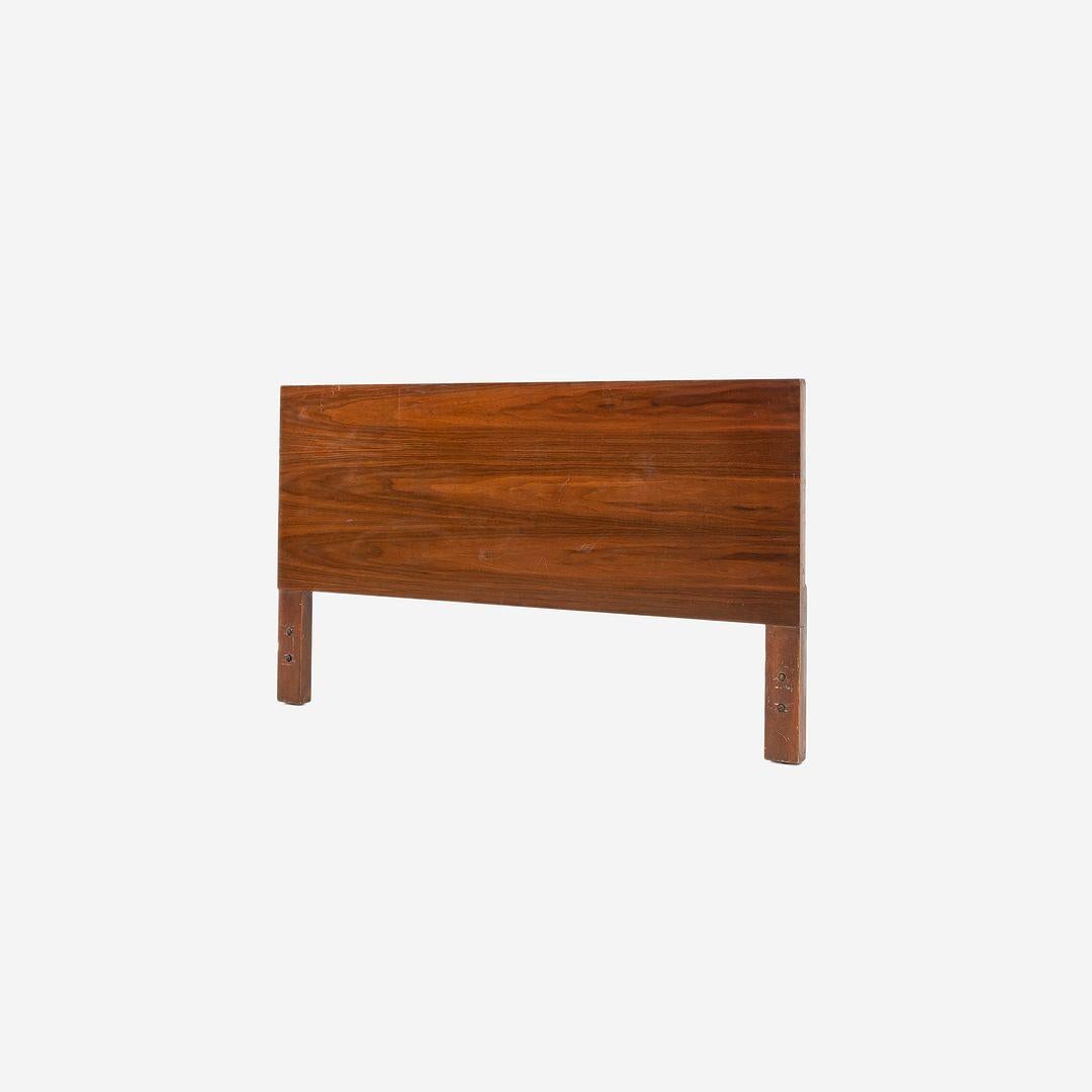 1950s George Nelson for Herman Miller Thin Edge Full Size Headboard in Walnut For Sale 2