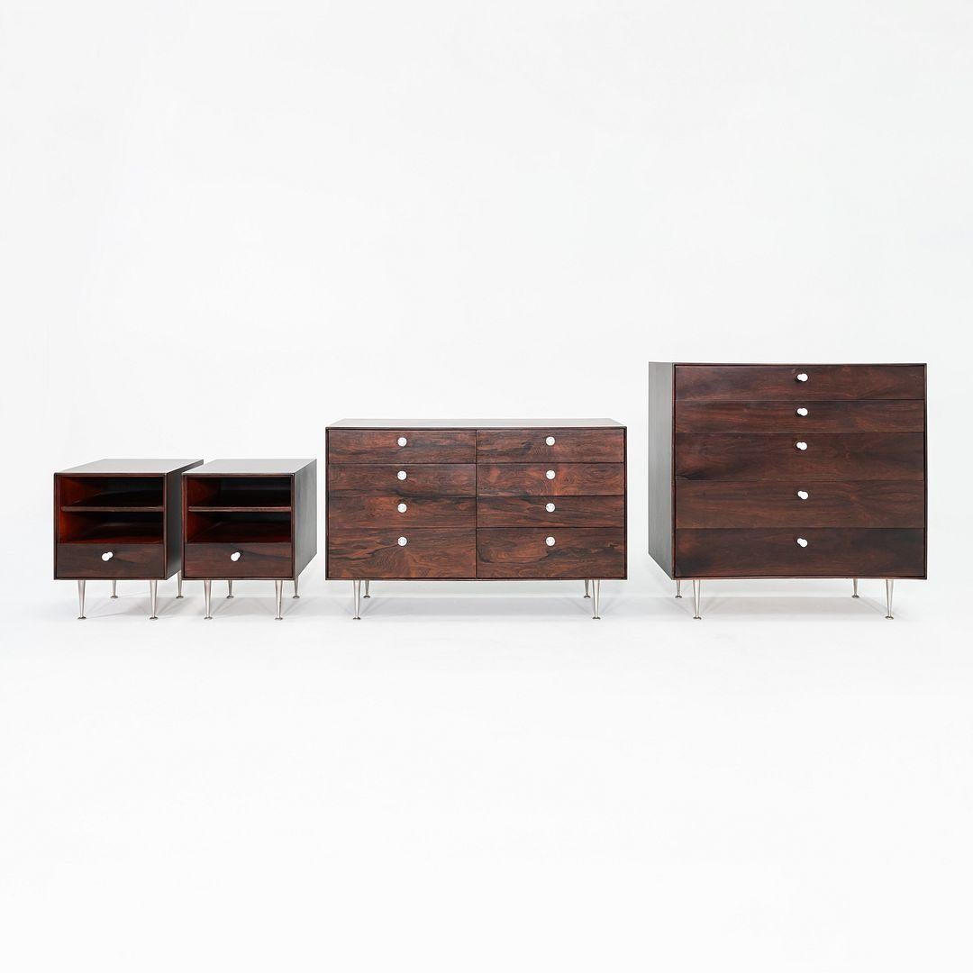 Moderne 1950 George Nelson for Herman Miller Thin Edge Rosewood 5-Drawer Dresser (commode à 5 tiroirs) en vente