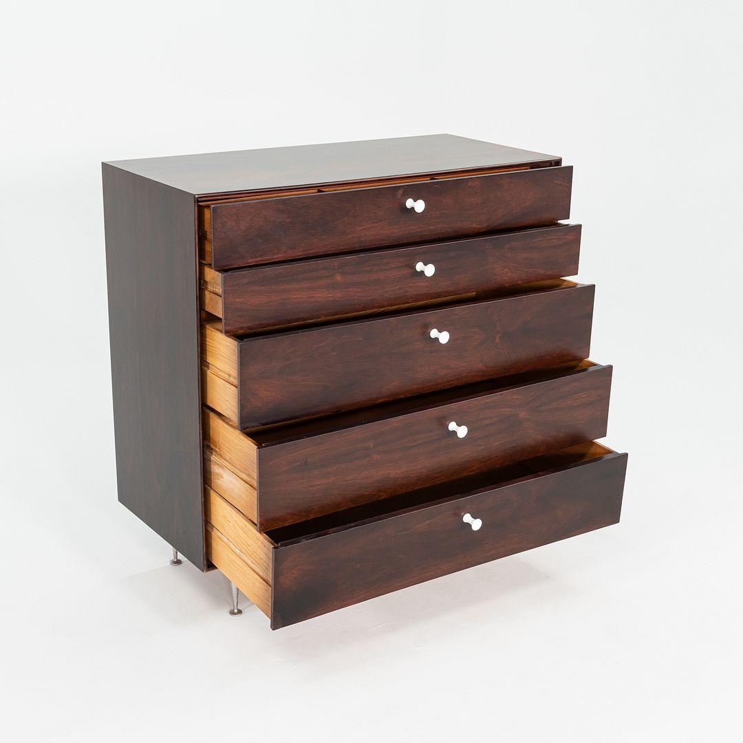 1950 George Nelson for Herman Miller Thin Edge Rosewood 5-Drawer Dresser (commode à 5 tiroirs) en vente 2