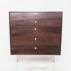 1950 George Nelson for Herman Miller Thin Edge Rosewood 5-Drawer Dresser (commode à 5 tiroirs)