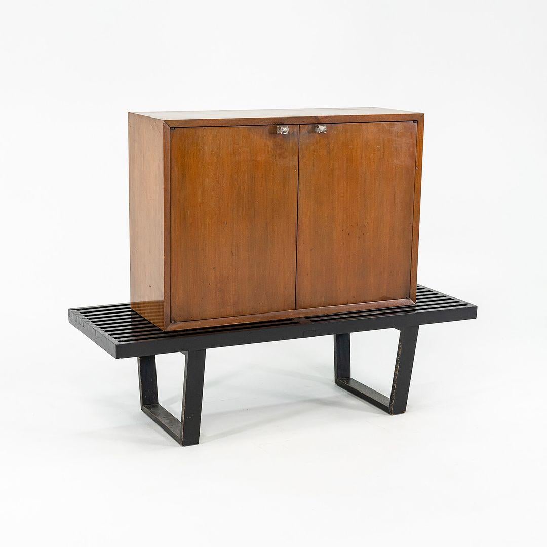 1950s George Nelson for Herman Miller Two-Door Cabinet in Walnut 4632 (No Bench) 3
