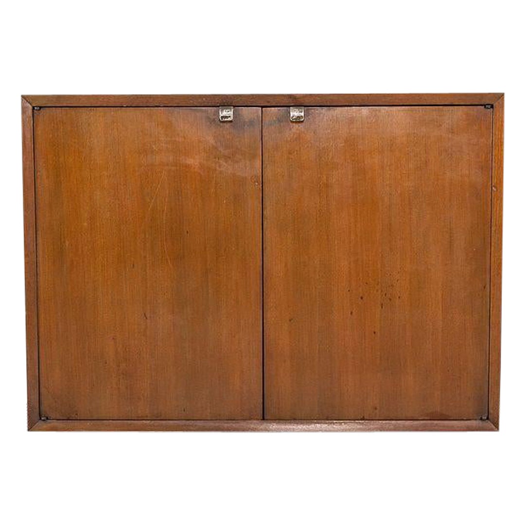1950s George Nelson for Herman Miller Two-Door Cabinet in Walnut 4632 (No Bench)