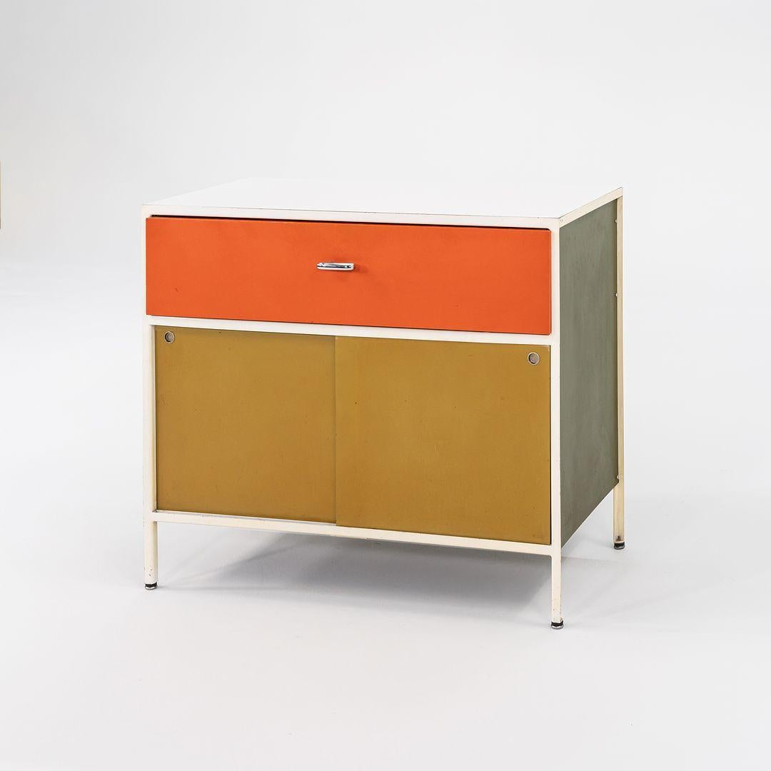 American 1950s George Nelson No. 4000 Series Steel Frame Cabinet, Model 4033 For Sale