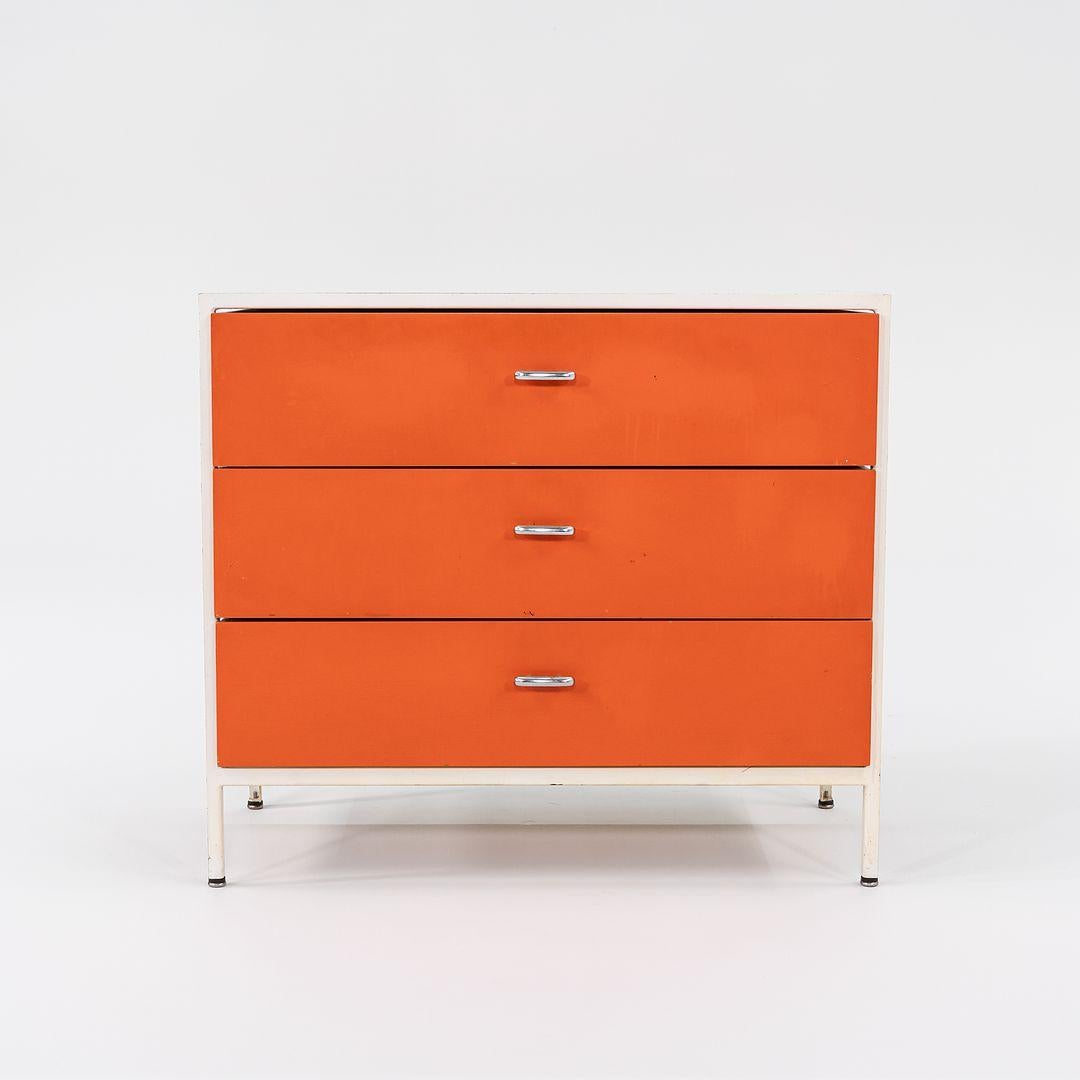 1950s George Nelson No. 4000 Series Three Drawer Steel Frame Dresser For Sale 5