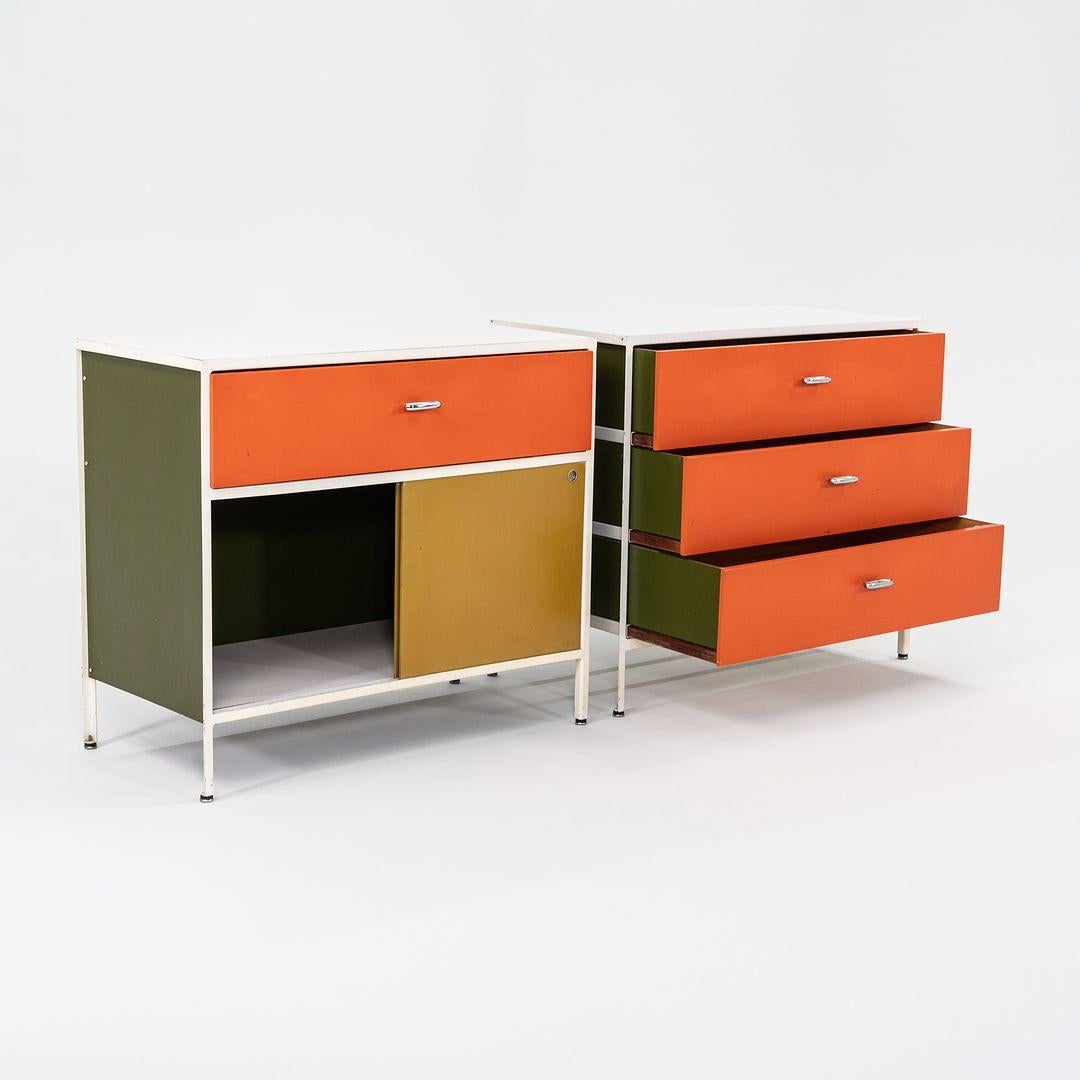 American 1950s George Nelson No. 4000 Series Three Drawer Steel Frame Dresser For Sale