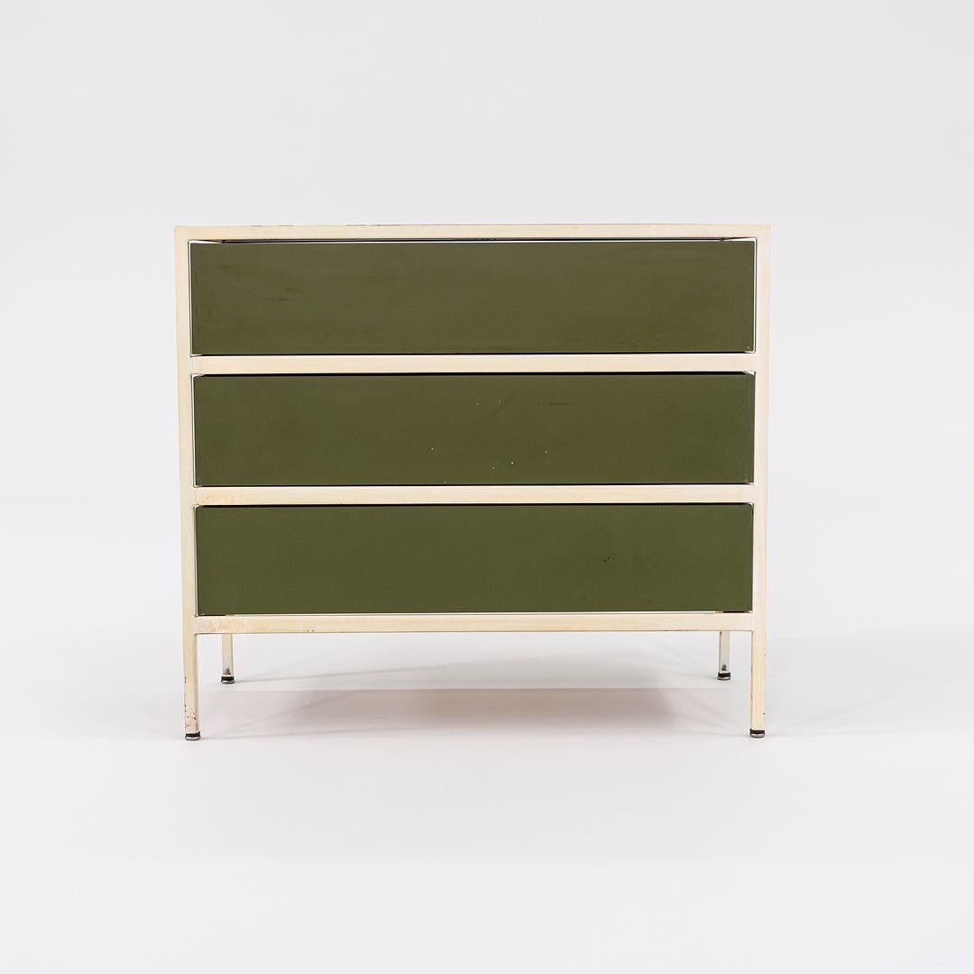 1950s George Nelson No. 4000 Series Three Drawer Steel Frame Dresser For Sale 1