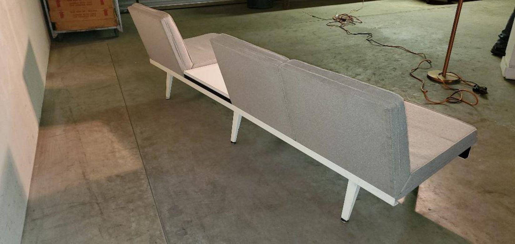 1950s George Nelson Steel Frame Sofa by Herman Miller Vintage Mid-Century Modern In Good Condition For Sale In Monrovia, CA