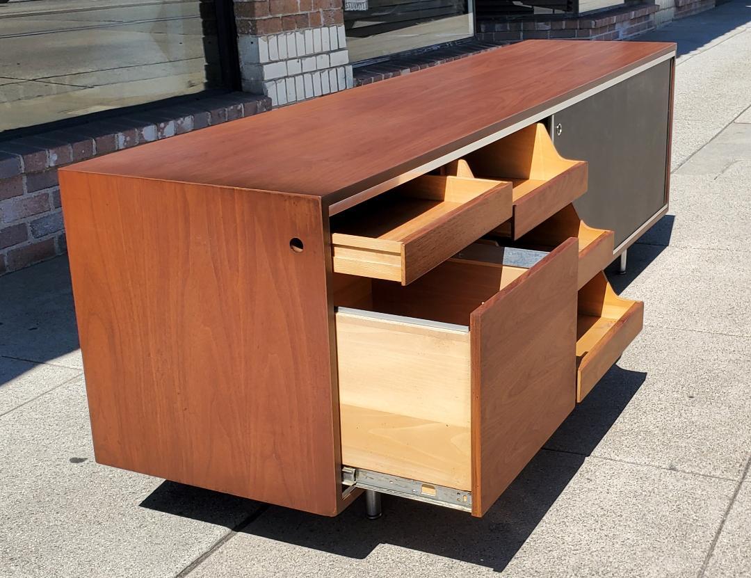 1950s George Nelson Vintage Walnut Credenza for Herman Miller Mid-Century Modern 3