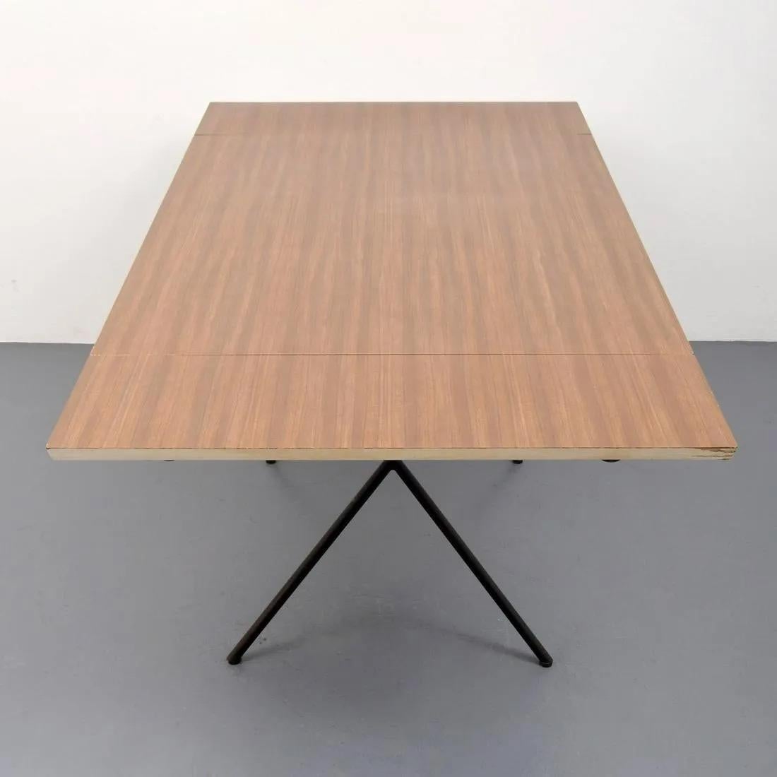 Mid-20th Century 1950's George Nelson X-Leg Extension Dining Table Model 5062 For Sale