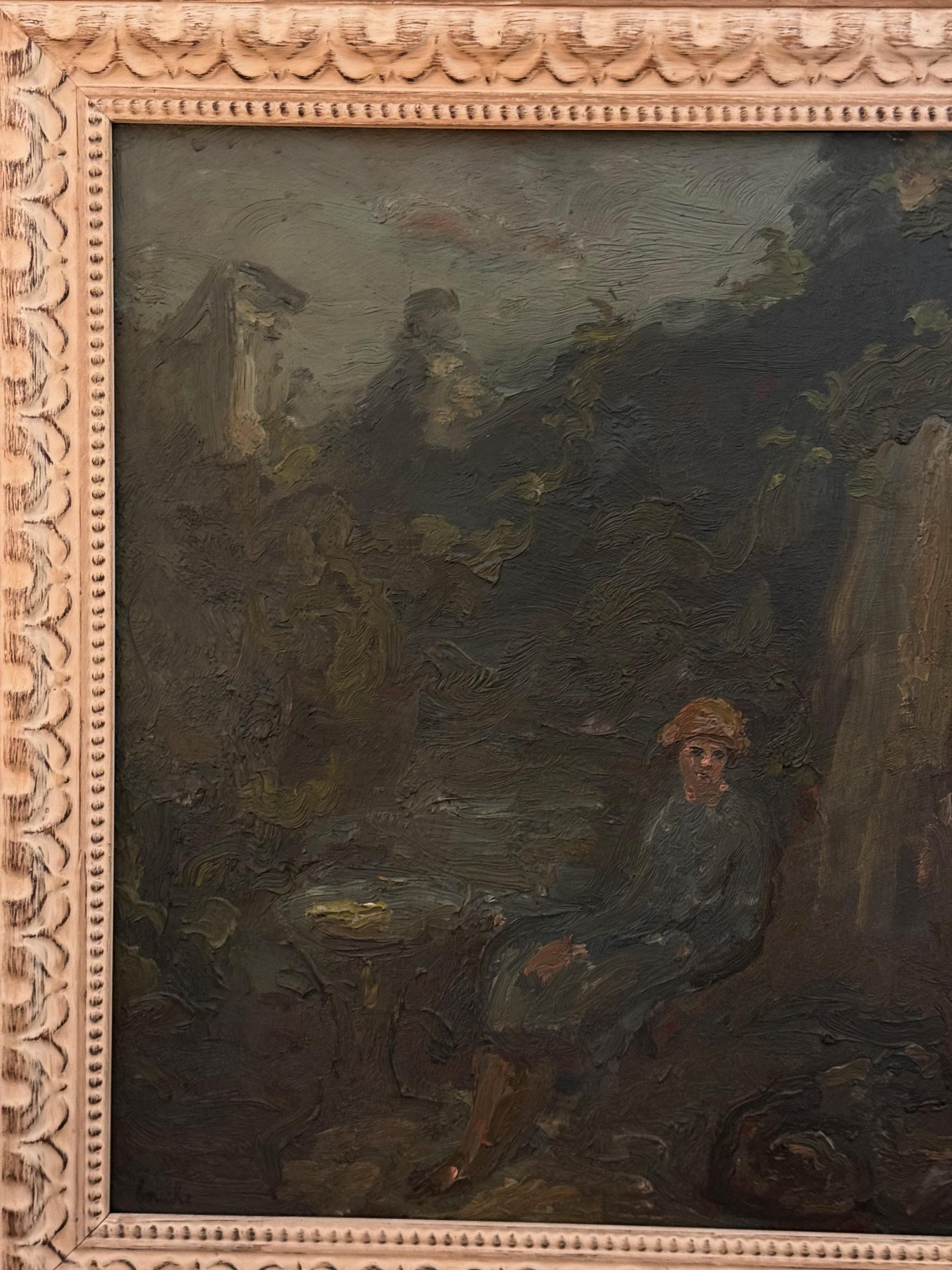 Wood 1950s Georges Pierre Hippolyte, Framed