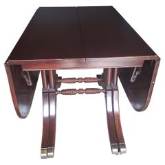 1950s Georgetown Galleries George III Style Mahogany Drop Leaf Dining Table