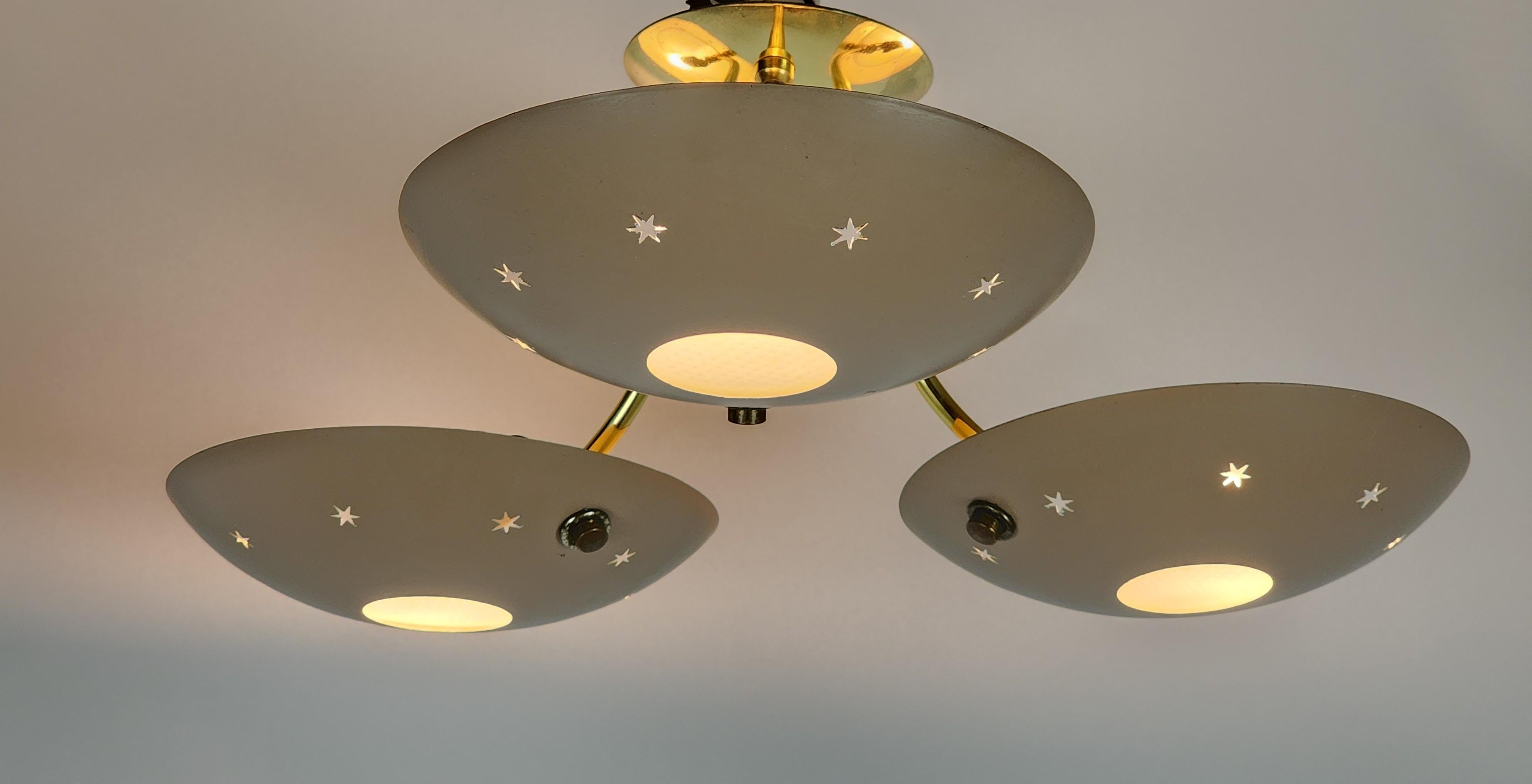 Americano Lampada da incasso con paralume smaltato Gerald Thurston, Lightolier, 1950,  USA in vendita