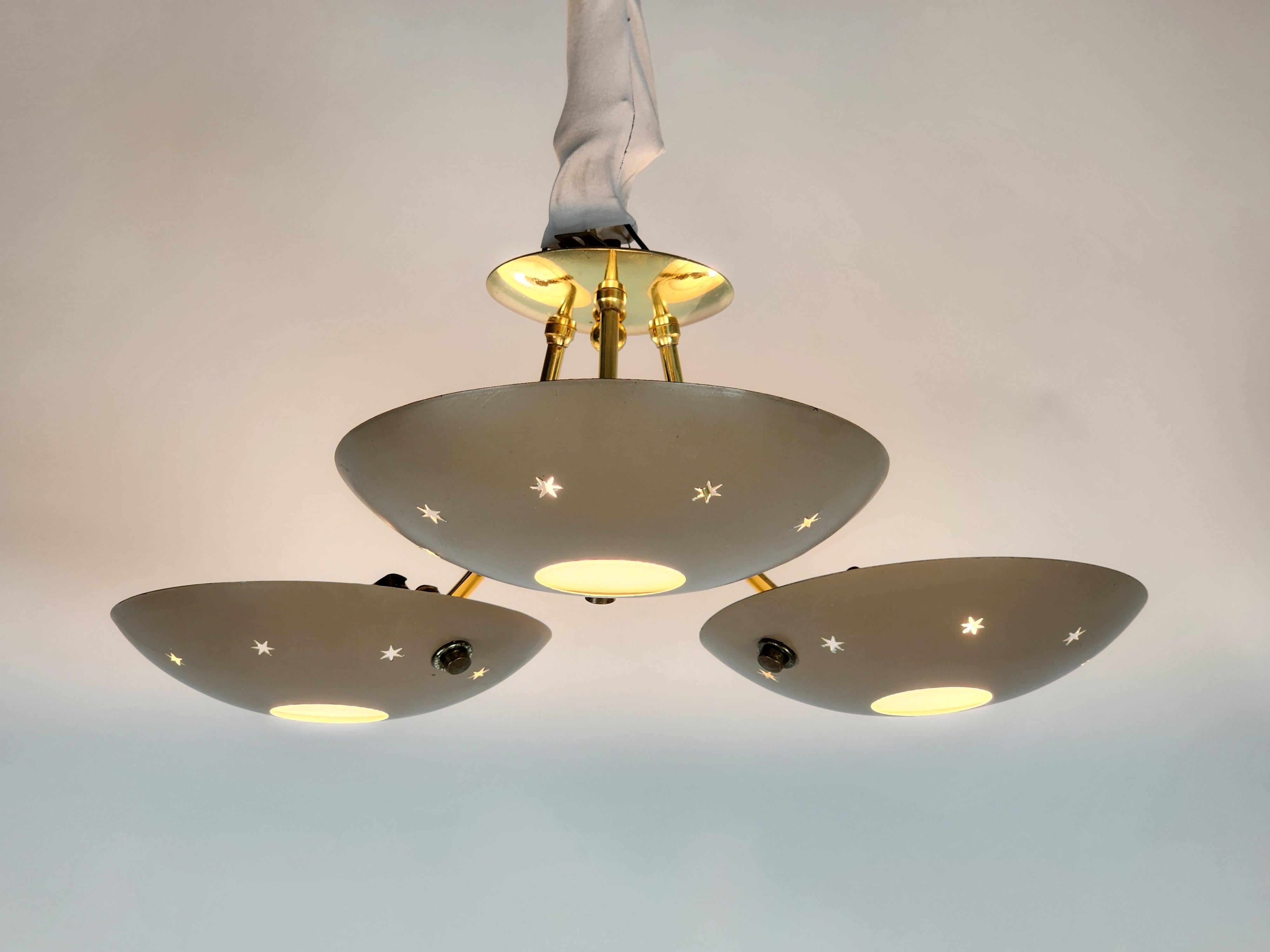 Mid-Century moderno Lampada da incasso con paralume smaltato Gerald Thurston, Lightolier, 1950,  USA in vendita