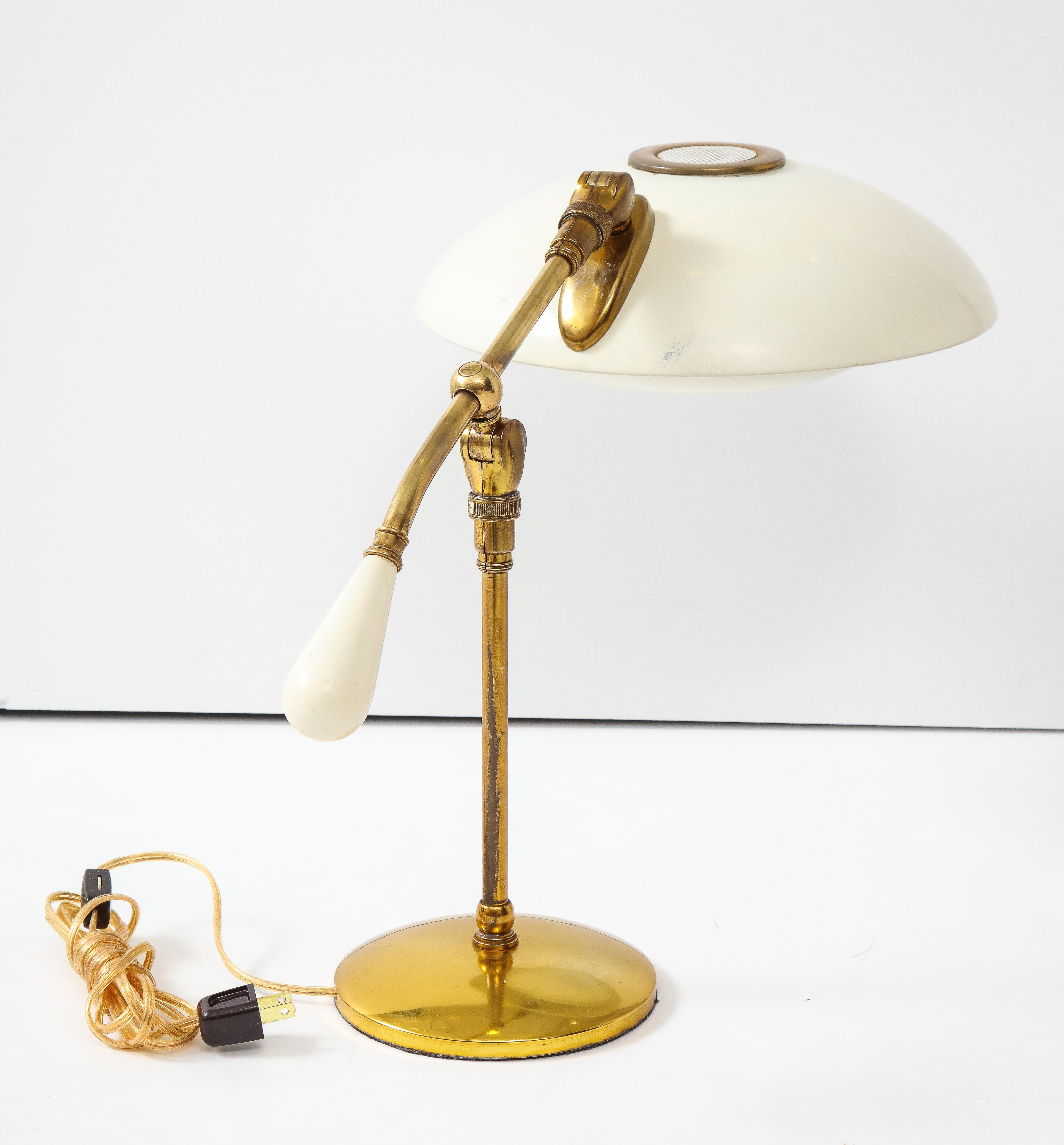 1950s Gerald Thurston for Lightolier Brass Desk Lamp 7