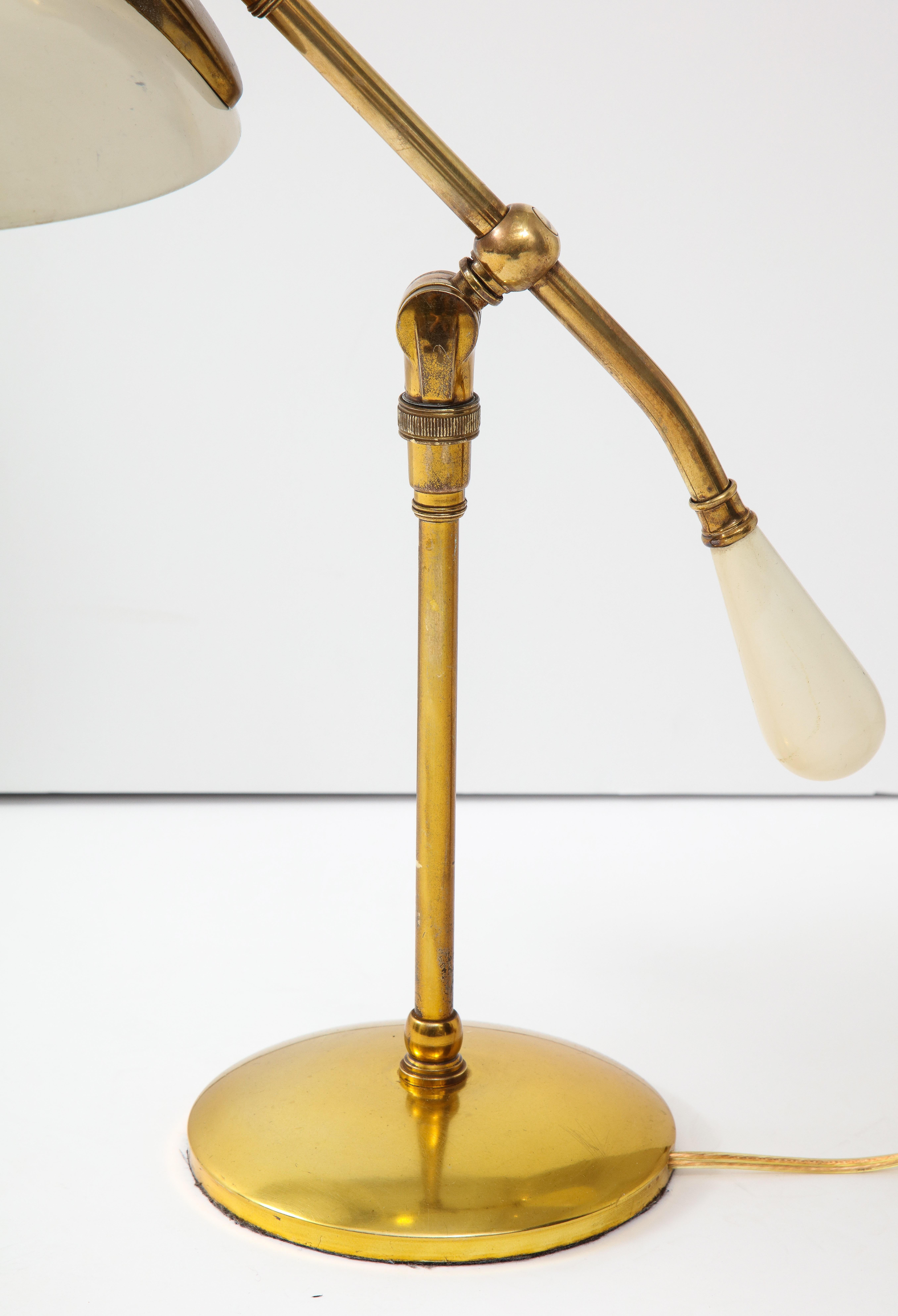 Mid-Century Modern 1950s Gerald Thurston for Lightolier Brass Desk Lamp