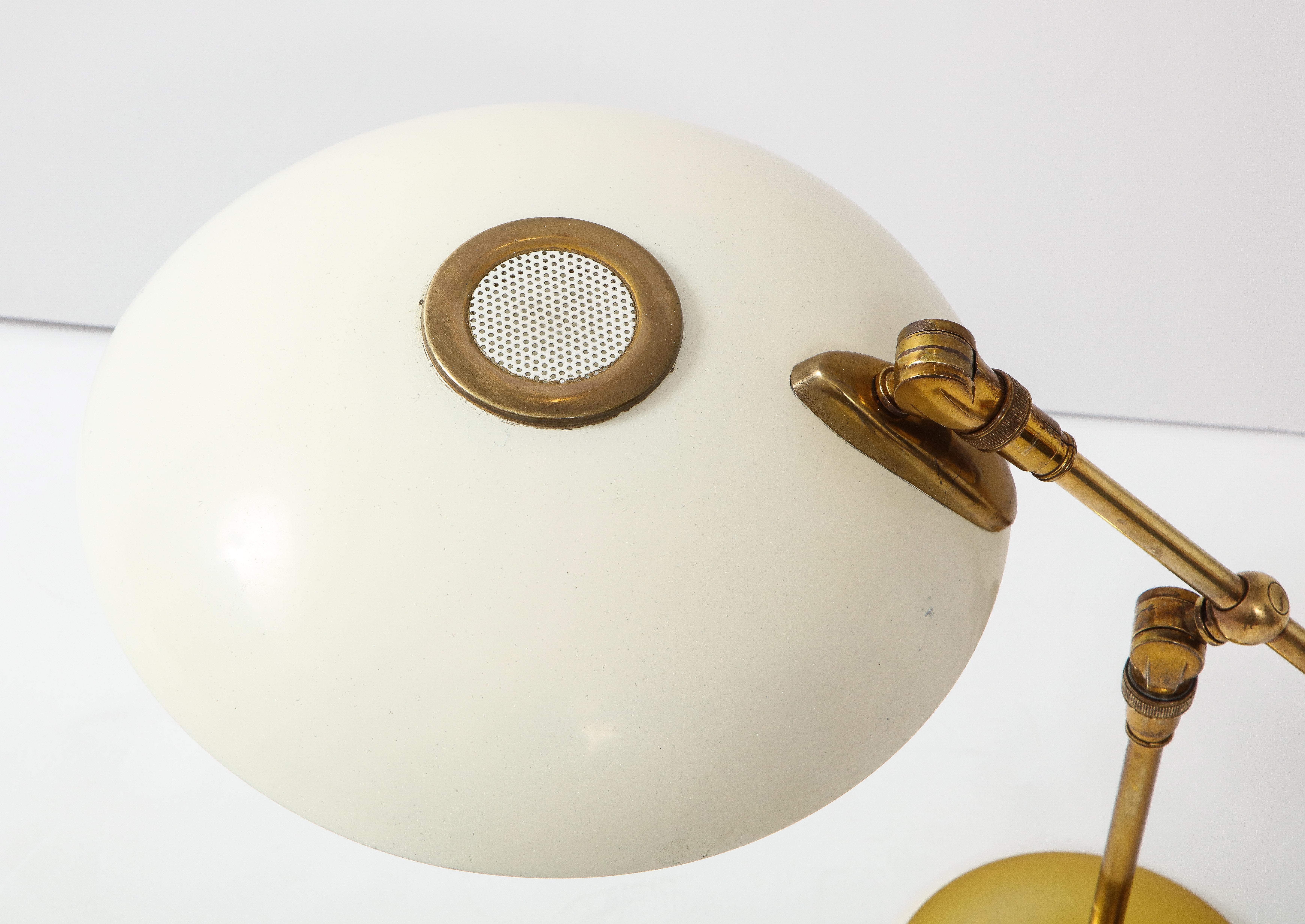 American 1950s Gerald Thurston for Lightolier Brass Desk Lamp