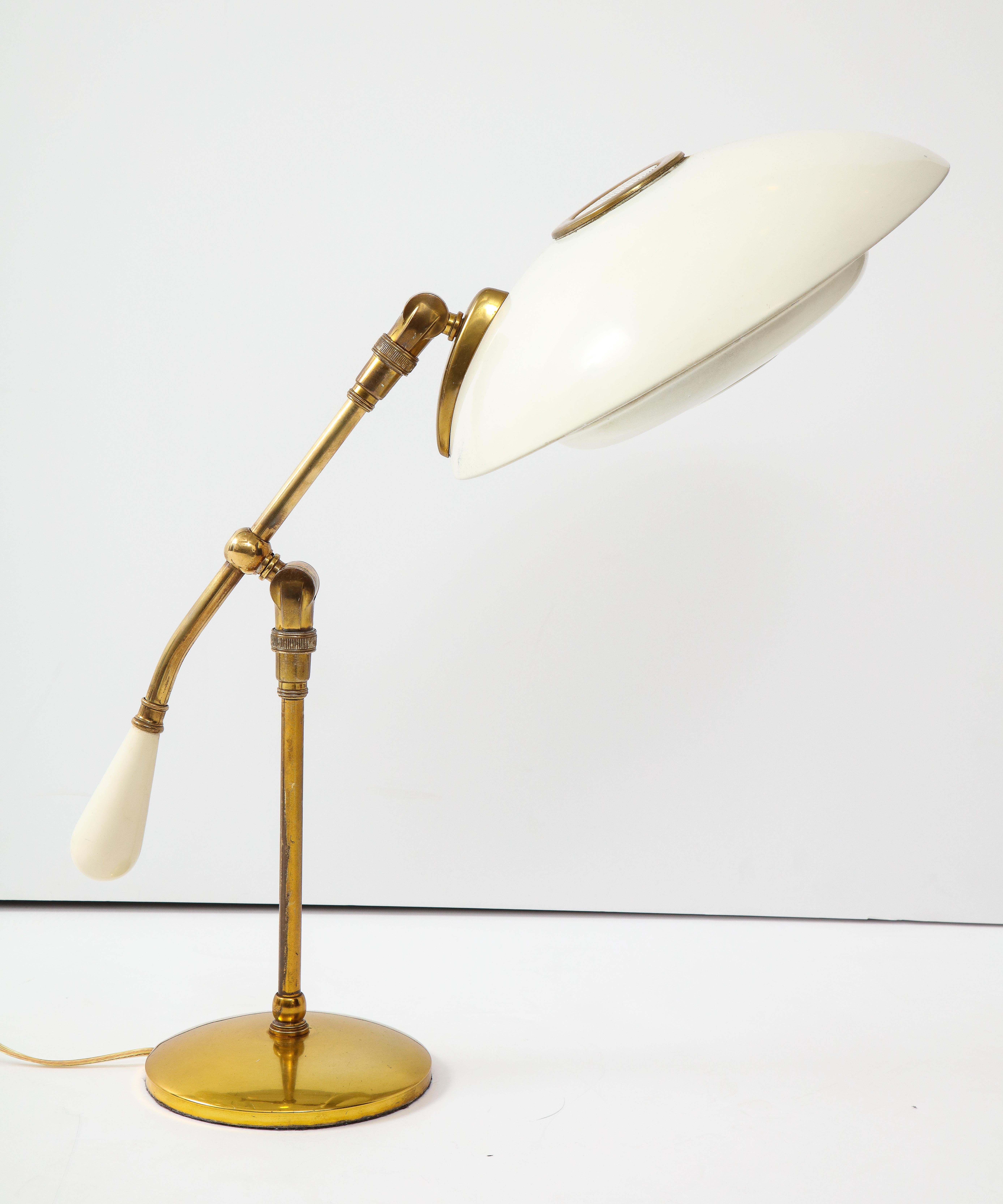 1950s Gerald Thurston for Lightolier Brass Desk Lamp 2