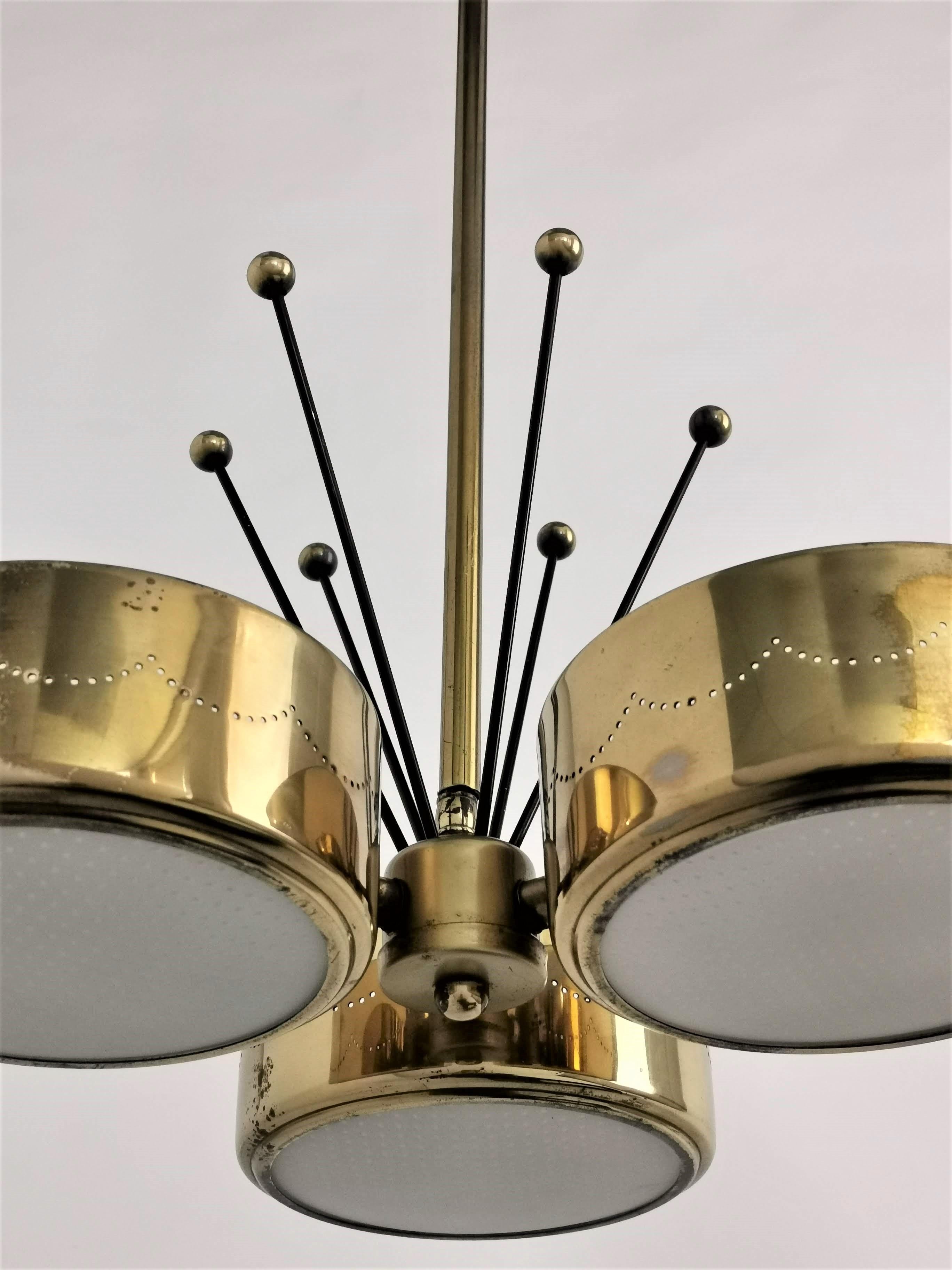 1950s Gerald Thurston Sputnik Pendant, Lightolier, USA 5