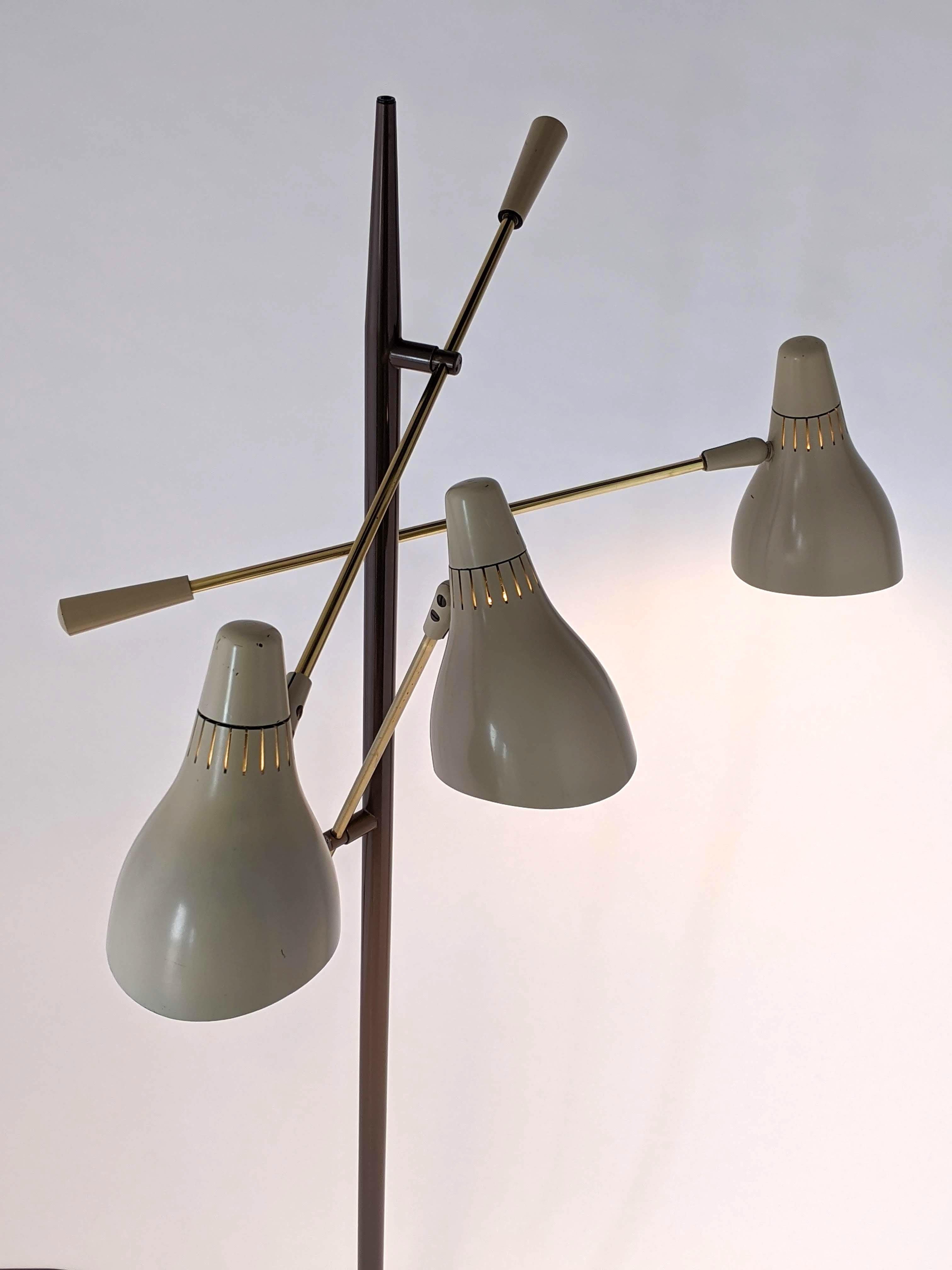1950s Gerald Thurston Triennale Floor Lamp for Lightolier, USA 1