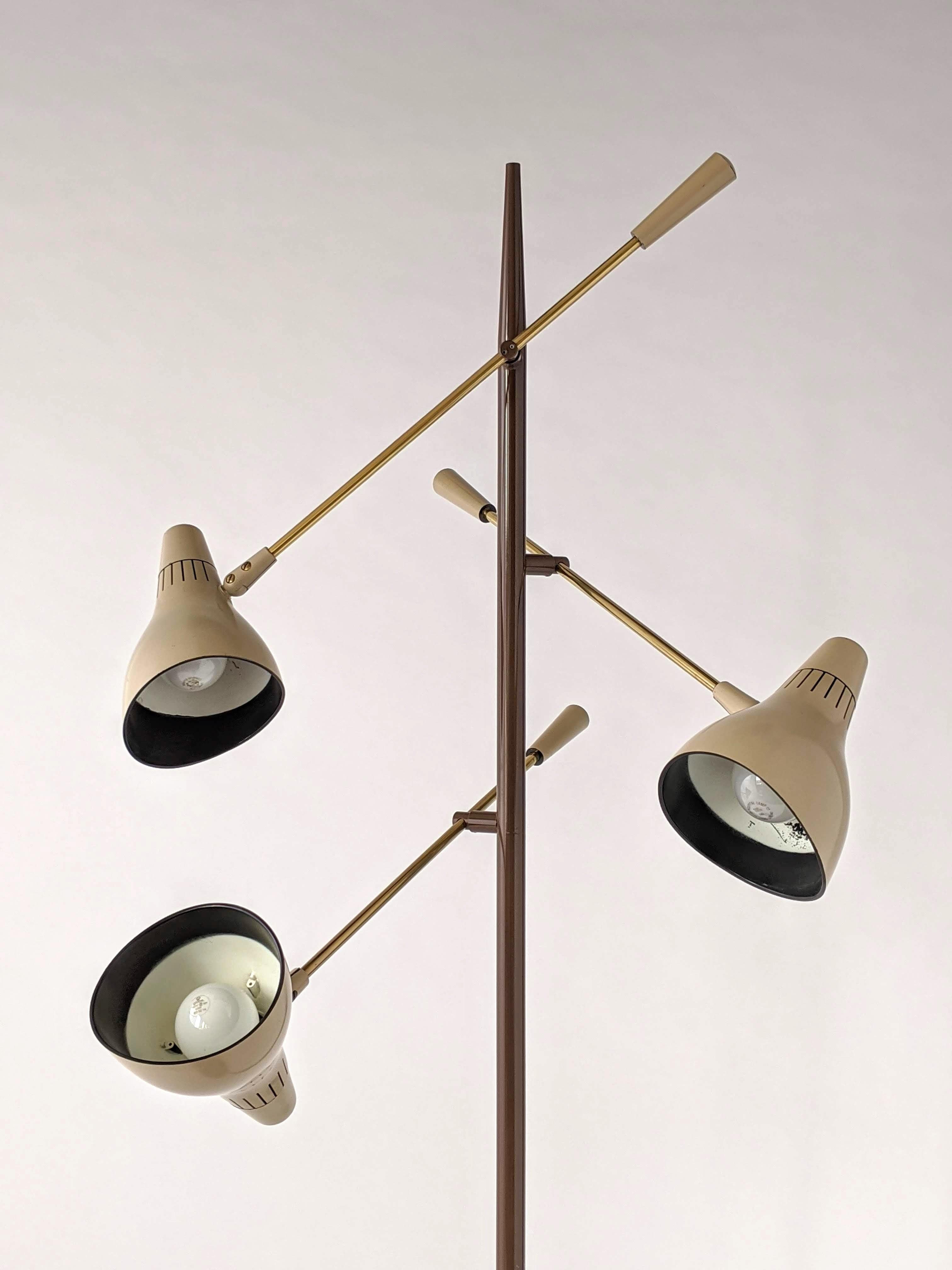 American 1950s Gerald Thurston Triennale Floor Lamp for Lightolier, USA