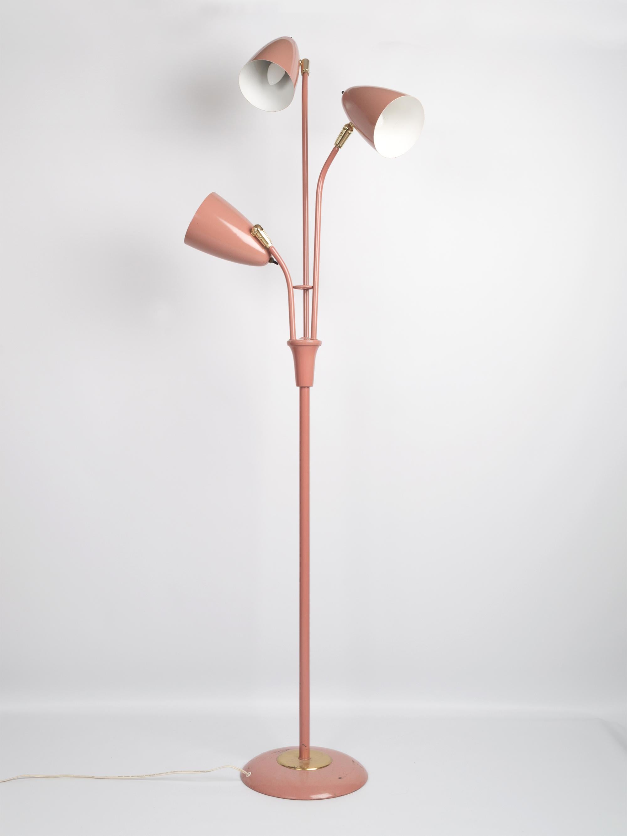 Lampadaire de la Triennale Gerald Thurston des années 1950 pour Lightolier, États-Unis Bon état - En vente à London, GB
