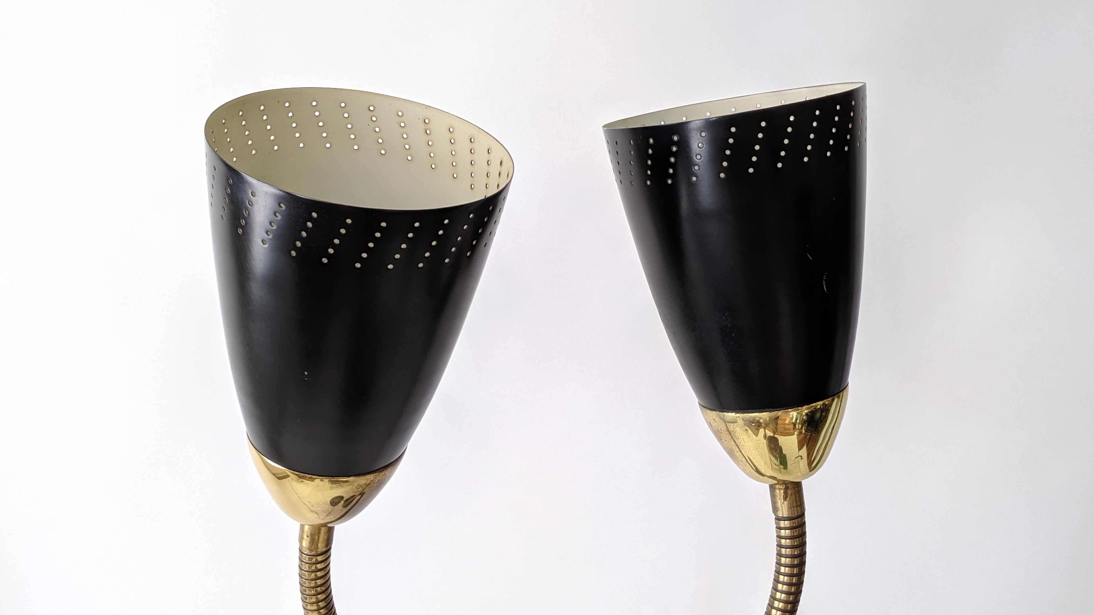 1950s Gerald Thurston Twin Gooseneck / Head Floor Lamp, USA 5