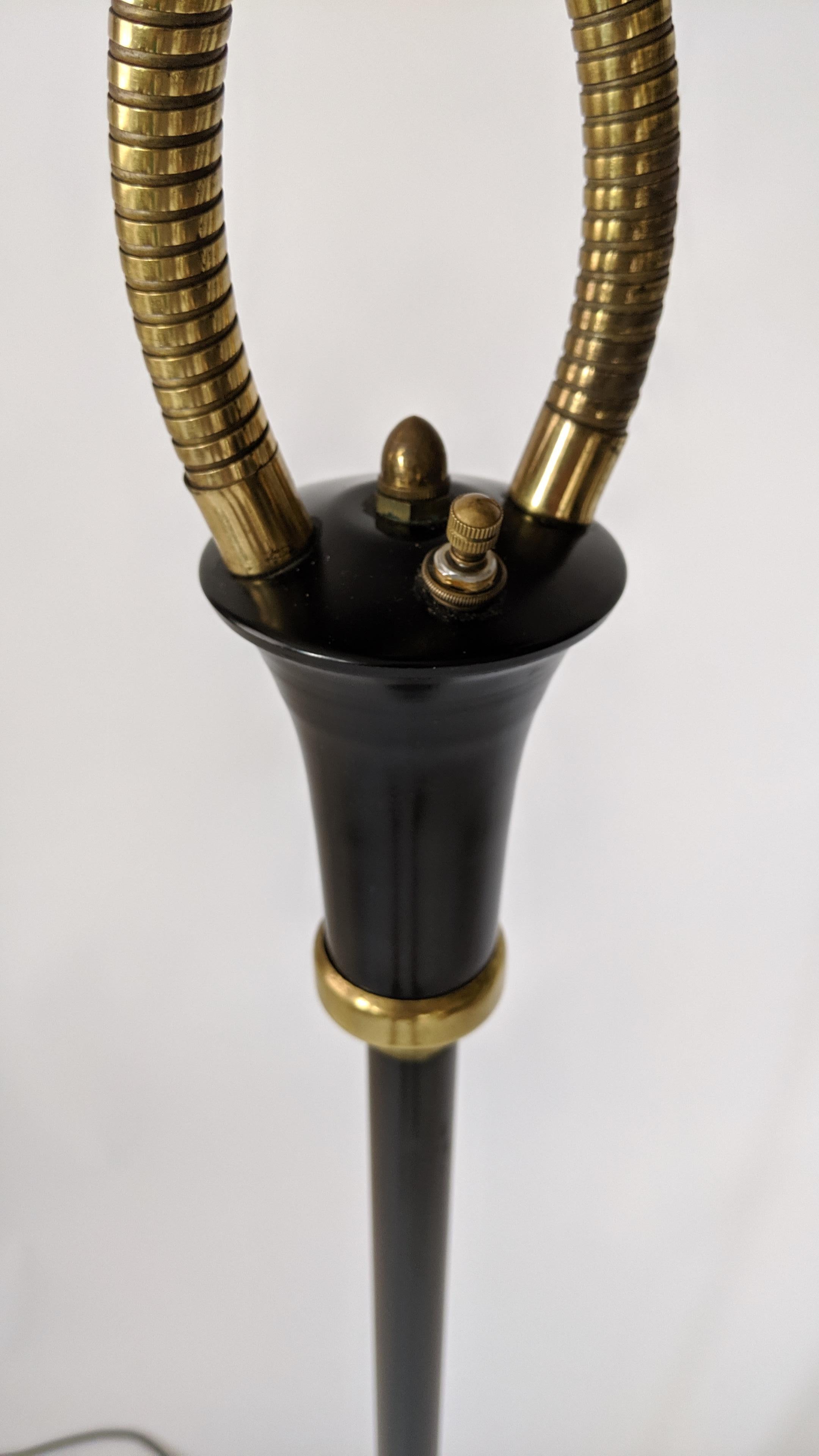 1950s Gerald Thurston Twin Gooseneck / Head Floor Lamp, USA 9