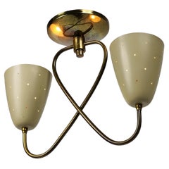 1950s Gerald Thurston Twin Shade Pendant for Lightolier, USA