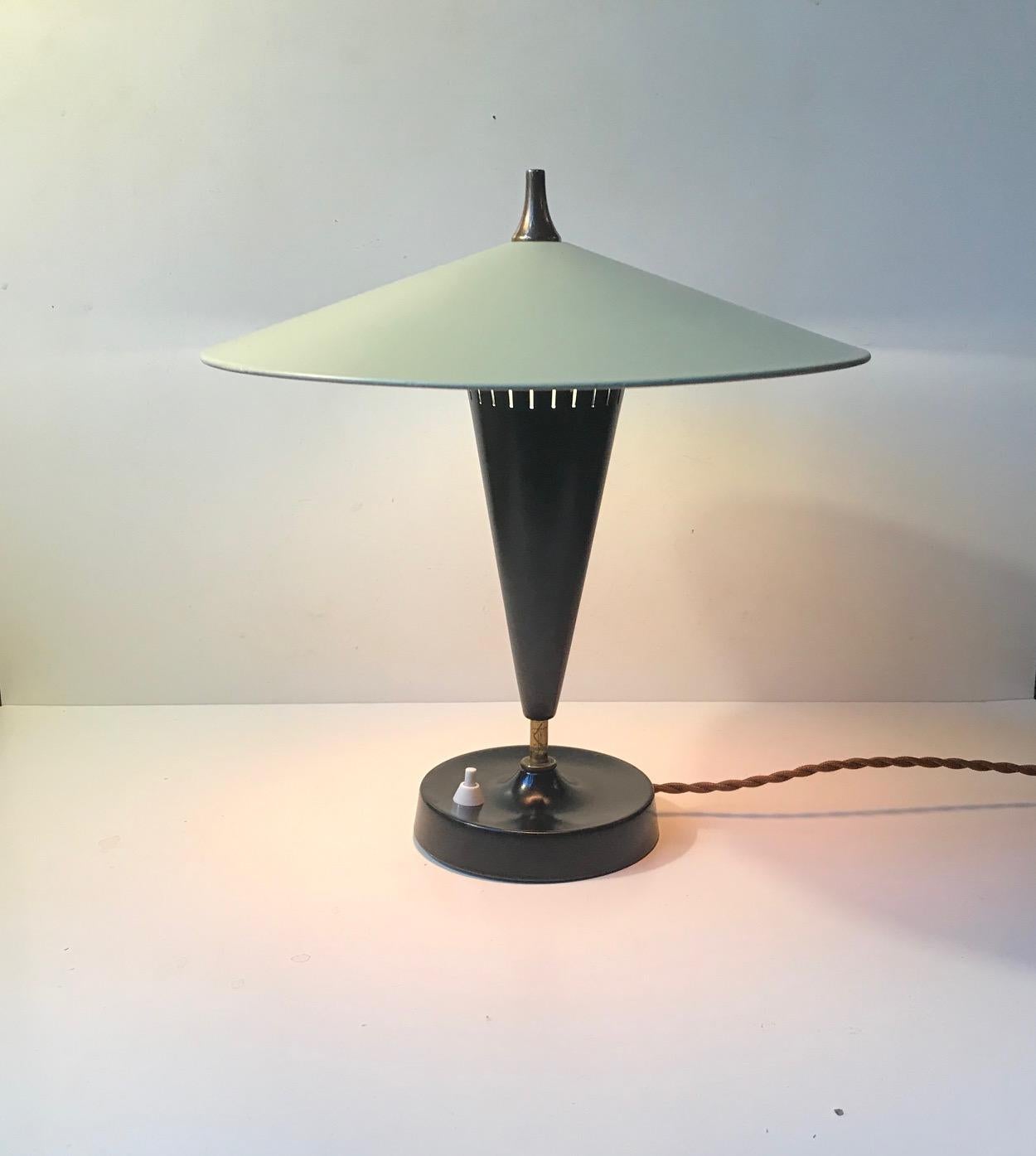 Mid-Century Modern 1950s German Desk Lamp in the Style of Louis Kalff For Sale