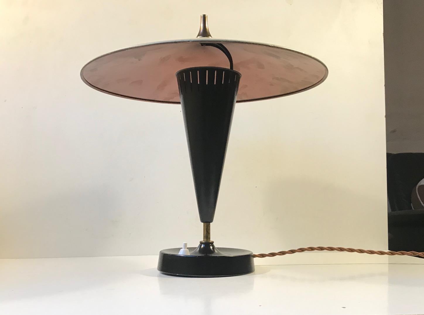 1950s German Desk Lamp in the Style of Louis Kalff In Good Condition For Sale In Esbjerg, DK