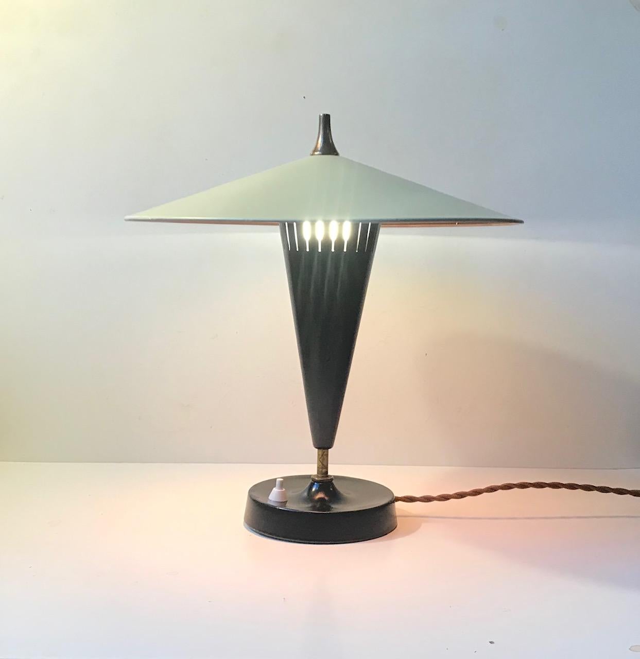 Mid-20th Century 1950s German Desk Lamp in the Style of Louis Kalff For Sale