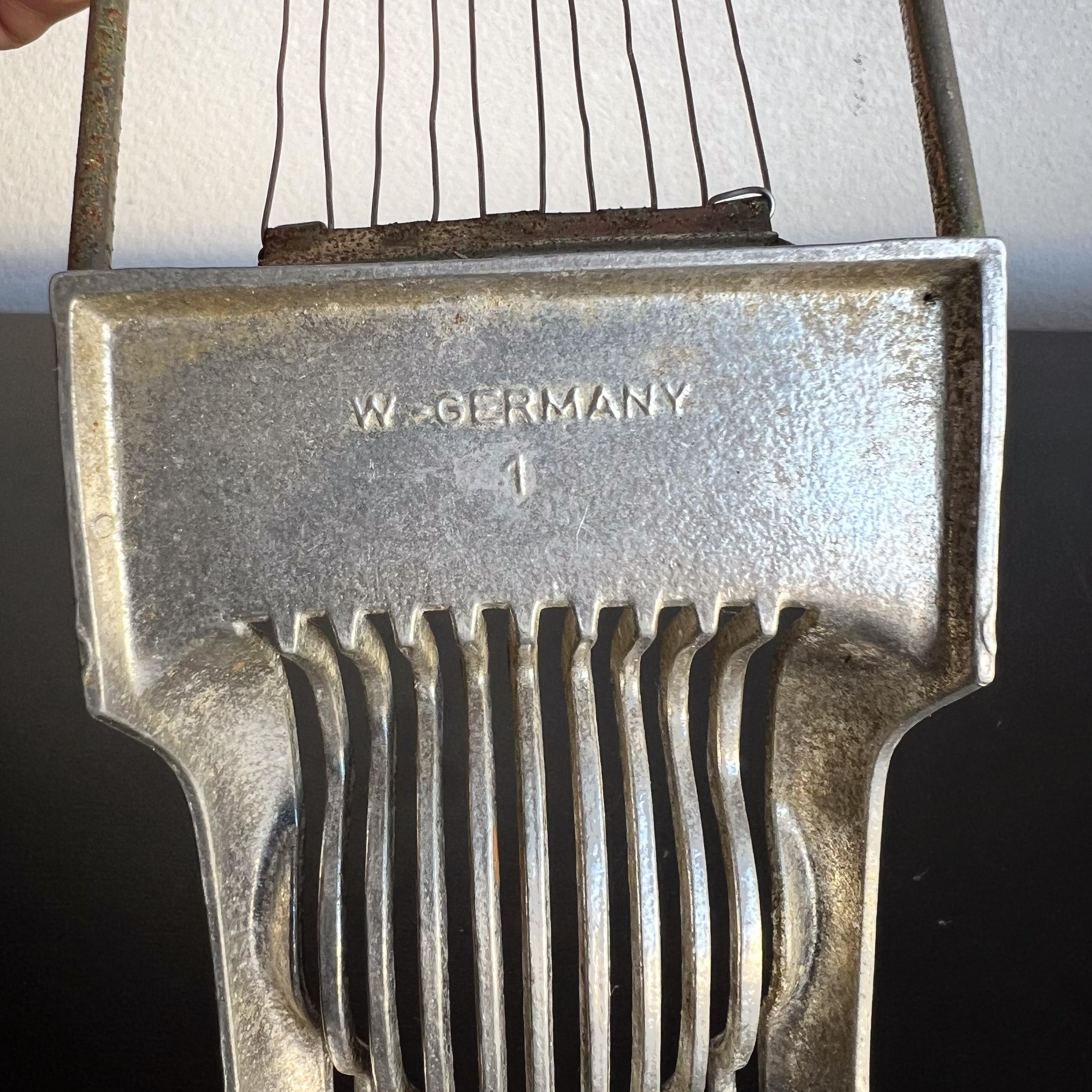 Deutsche Duplex-Eierschiene, Vintage, 1950er Jahre (Aluminium) im Angebot