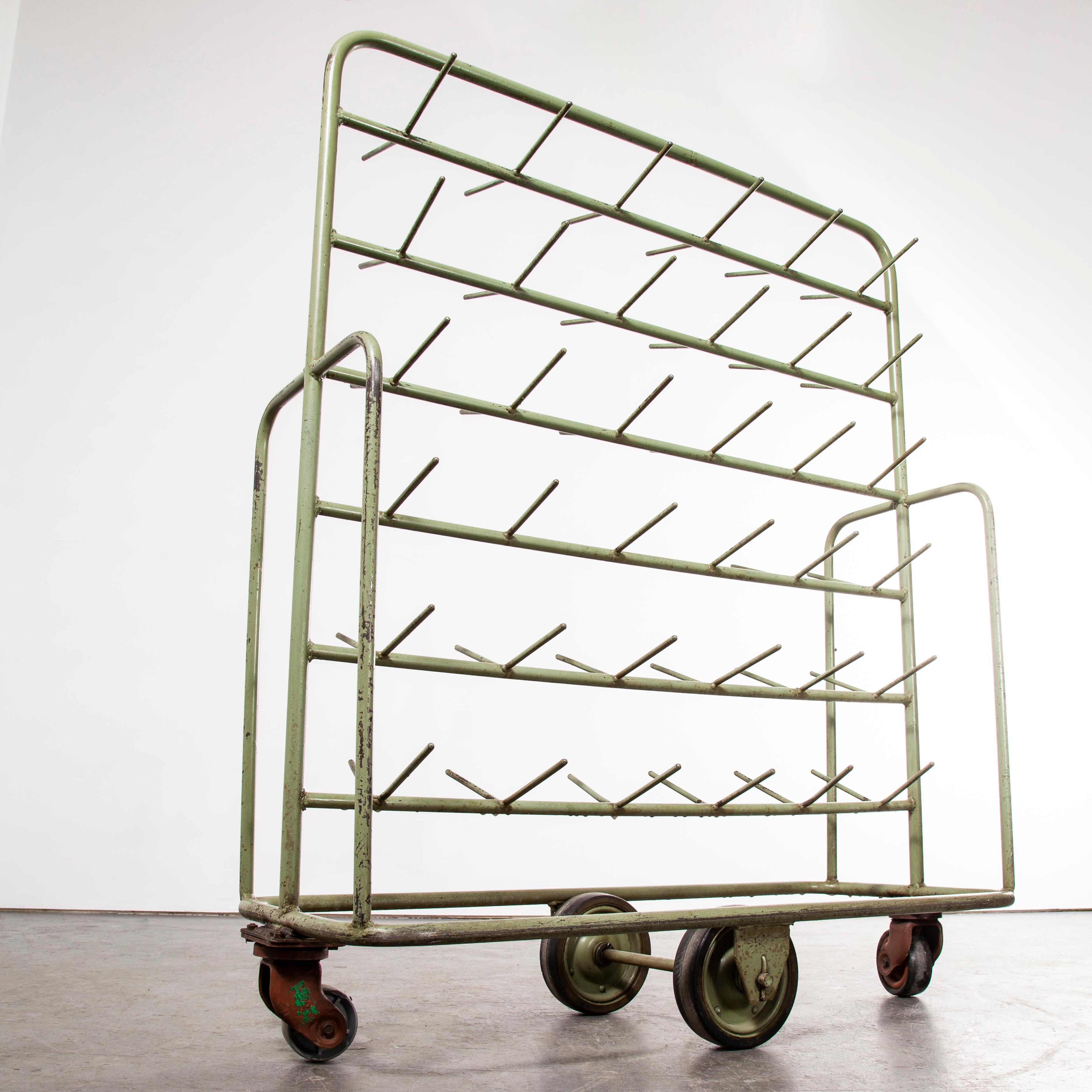 1950’s German Football Boot Drying Rack, Trolley 6