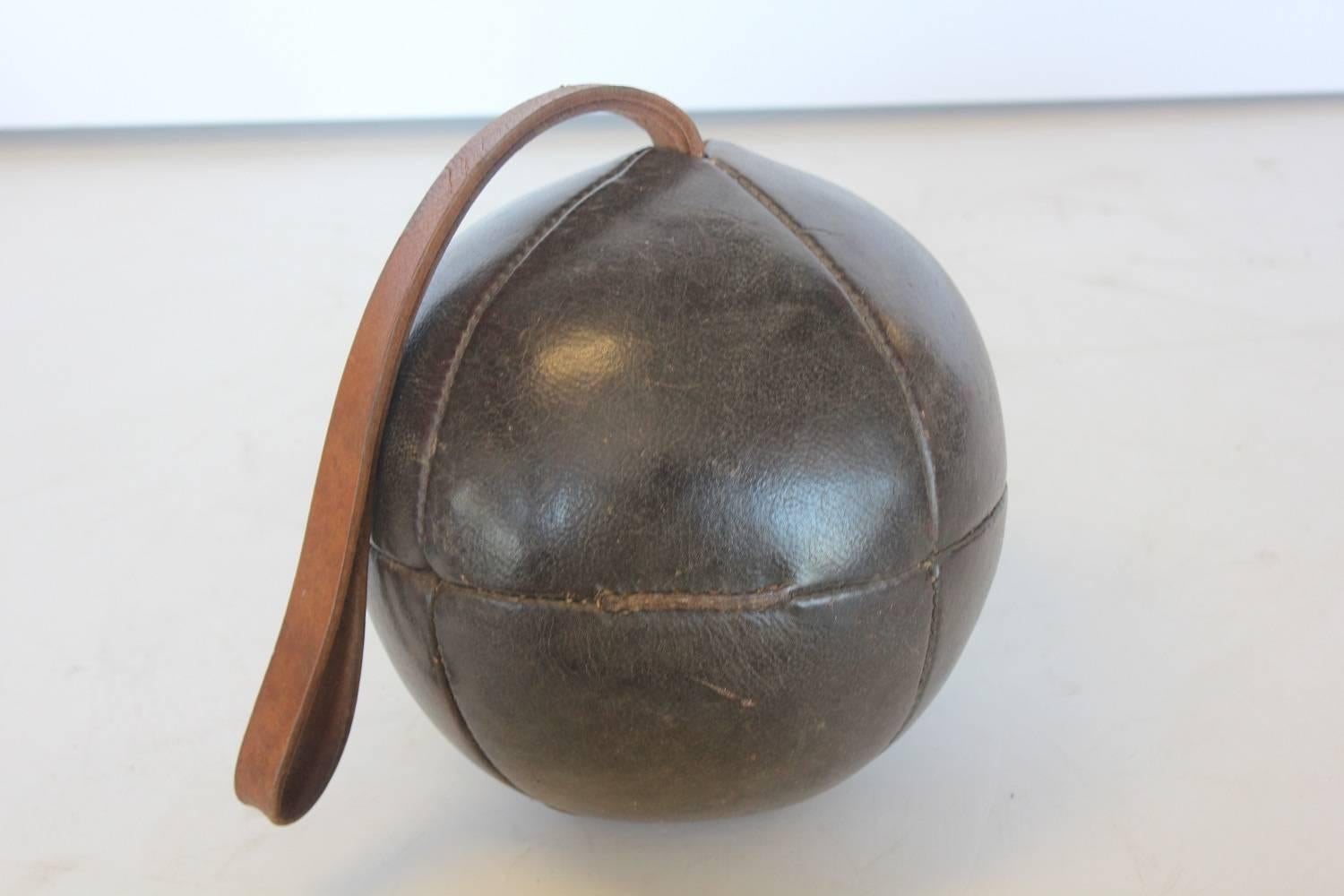 1950s German medicine leather ball.