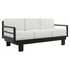 1950s German Modern Upholstered Oak Sofa