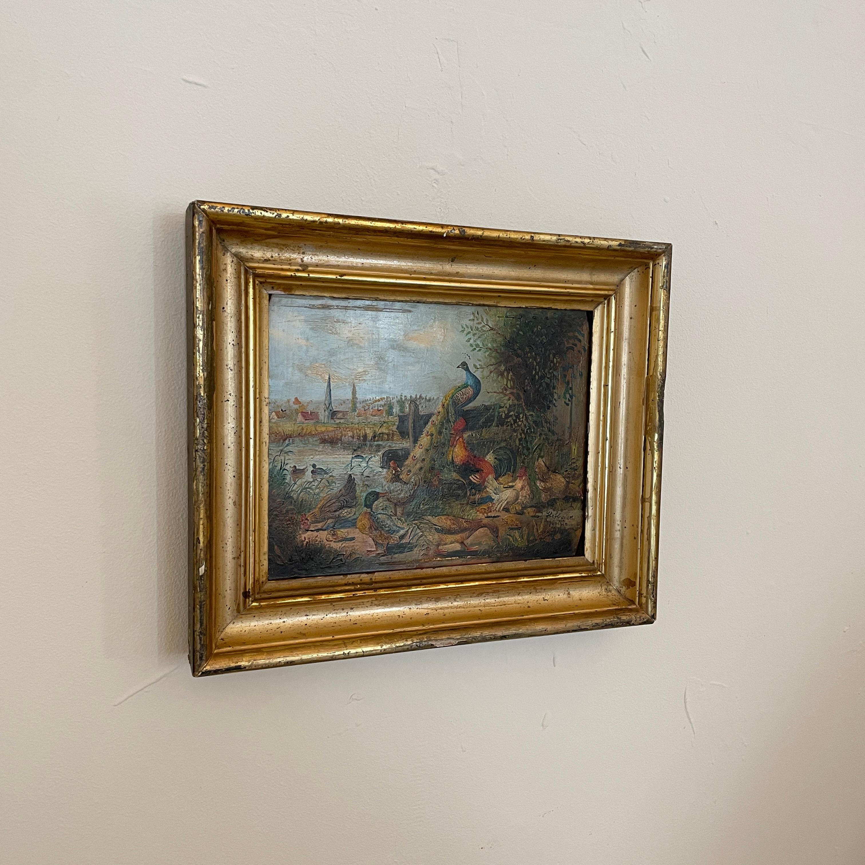 This beautiful 1950s German Oil Painting on Wood in an old gilded Frame by Josef Hofbauer.
A unique piece which is a great eye-catcher for your antique, modern, space age or mid-century interior.


 
