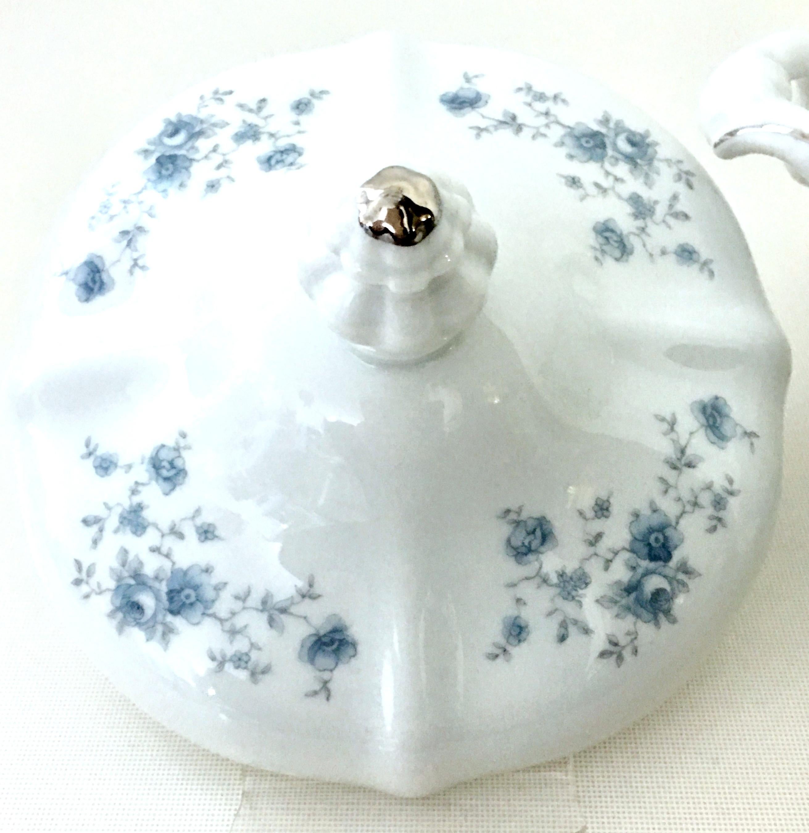 1950'S German Porcelain & Platinum Serving Piece S/7 by, Johann Haviland 3