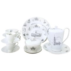 1950er Jahre deutsches Porzellan ""Rode & Zerrath"" 15-teiliges Dessert-Set von Rosenthal Deutschland