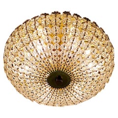 Lámpara Floral de Cristal y Latón de Emil Stejnar attr. 1950s