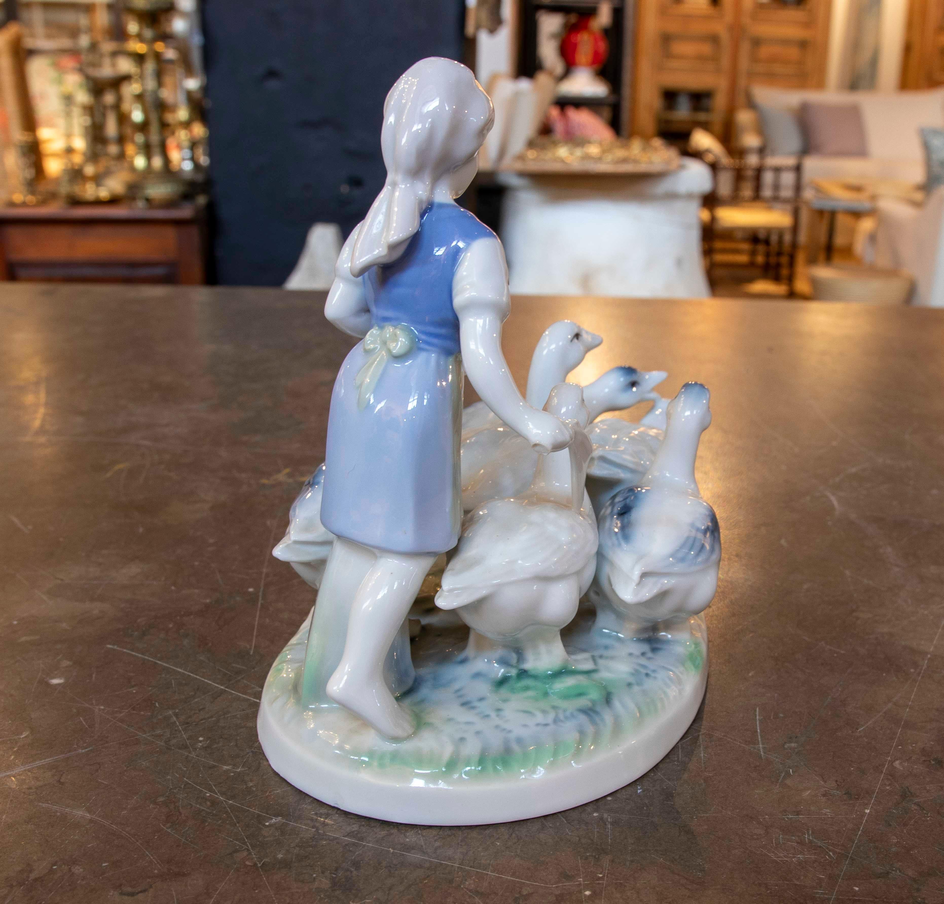 1950s Gerold Porzellan Bavaria Porcelain Figure, Traditional German Style For Sale 1
