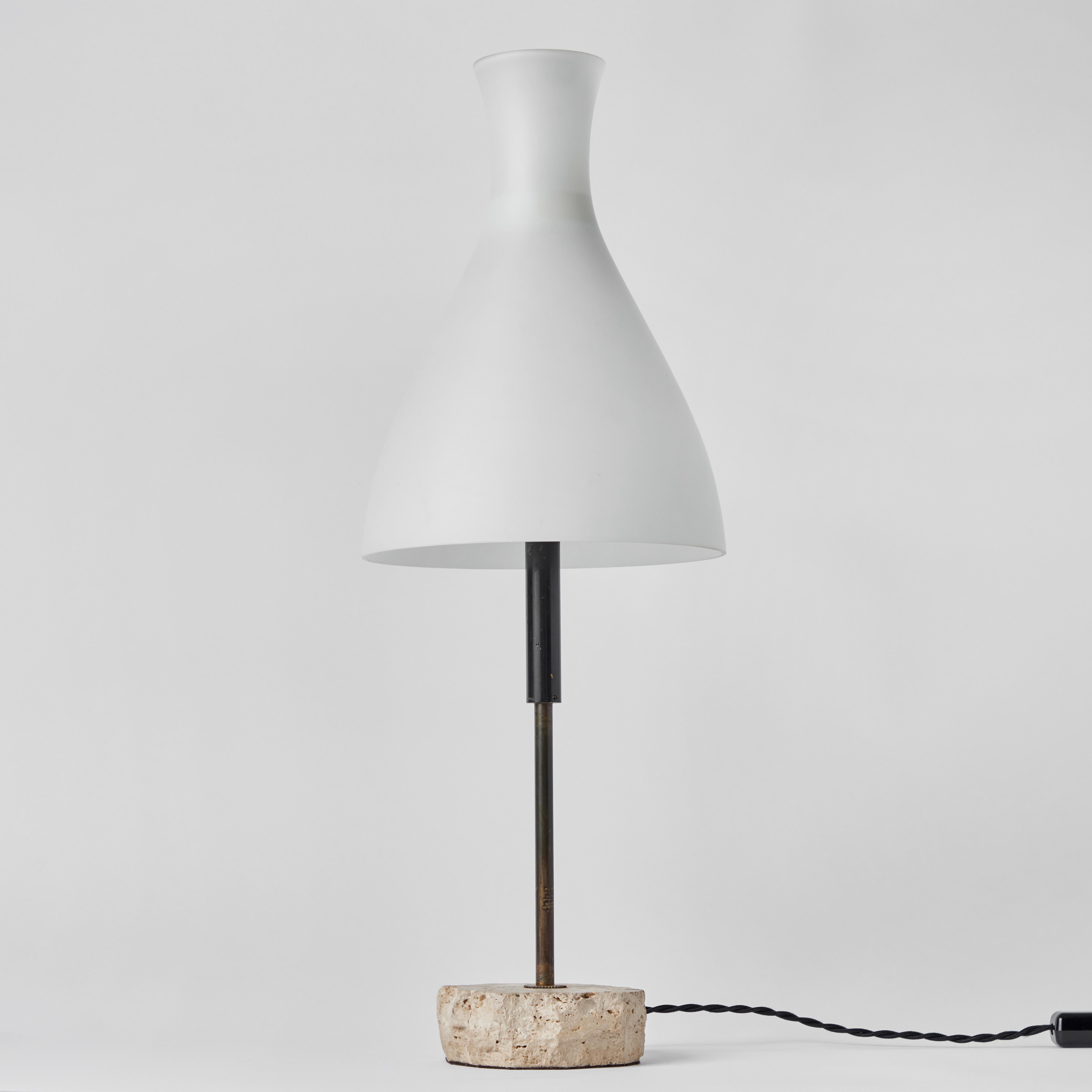 1950s Gilardi & Barzaghi Glass and Marble Table Lamp in the Manner of Arredoluce 4