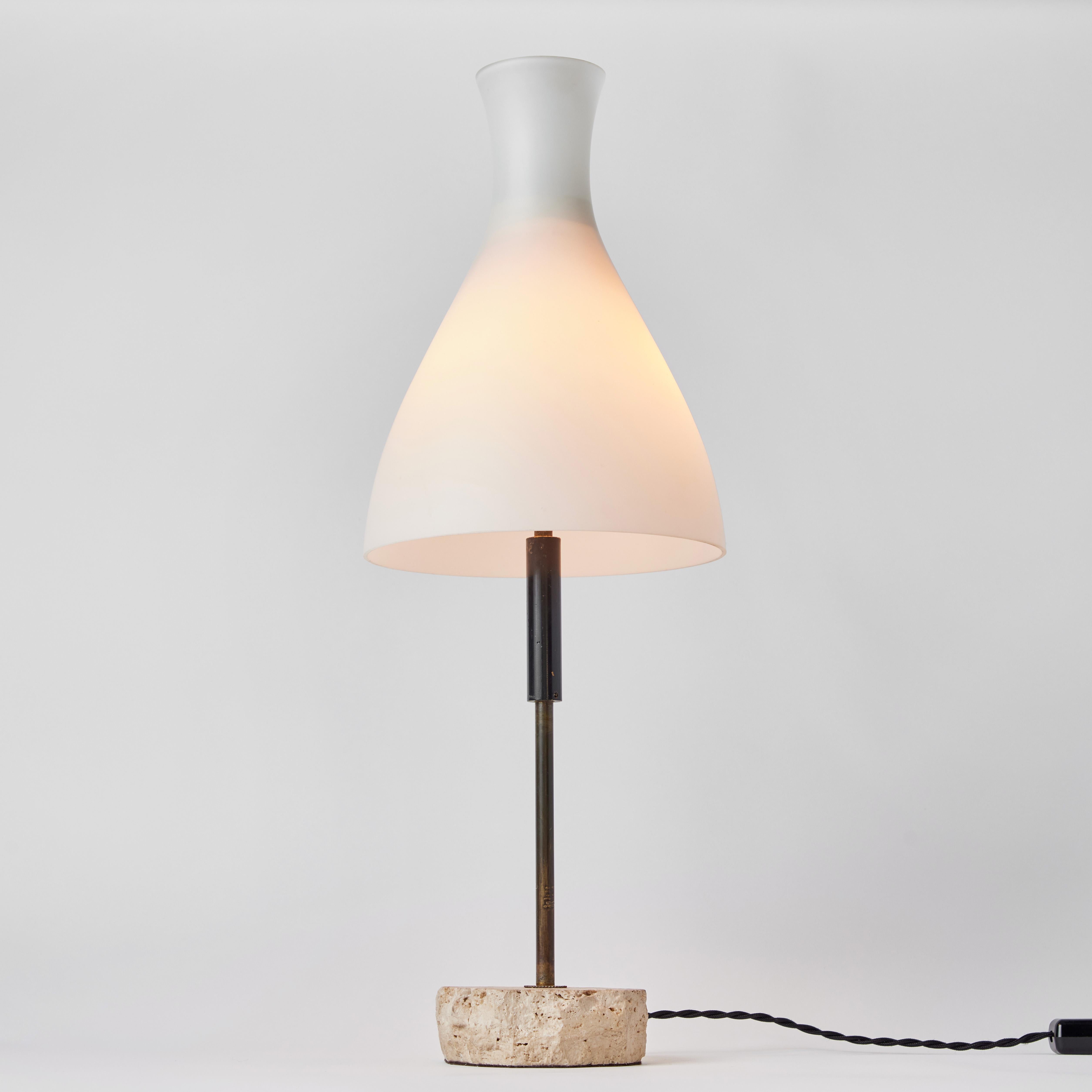 1950s Gilardi & Barzaghi Glass and Marble Table Lamp in the Manner of Arredoluce 5