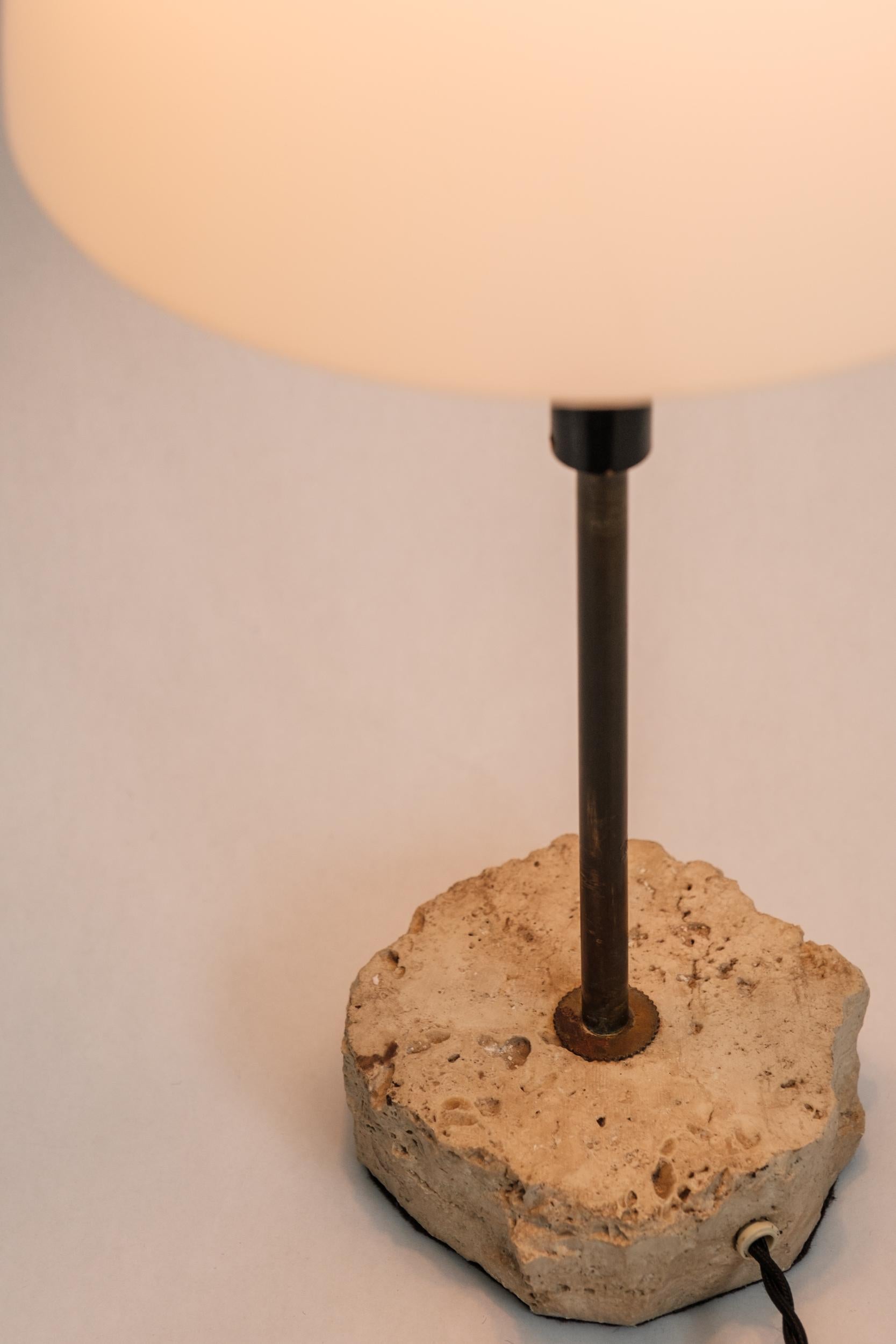 1950s Gilardi & Barzaghi Glass and Marble Table Lamp in the Manner of Arredoluce 1
